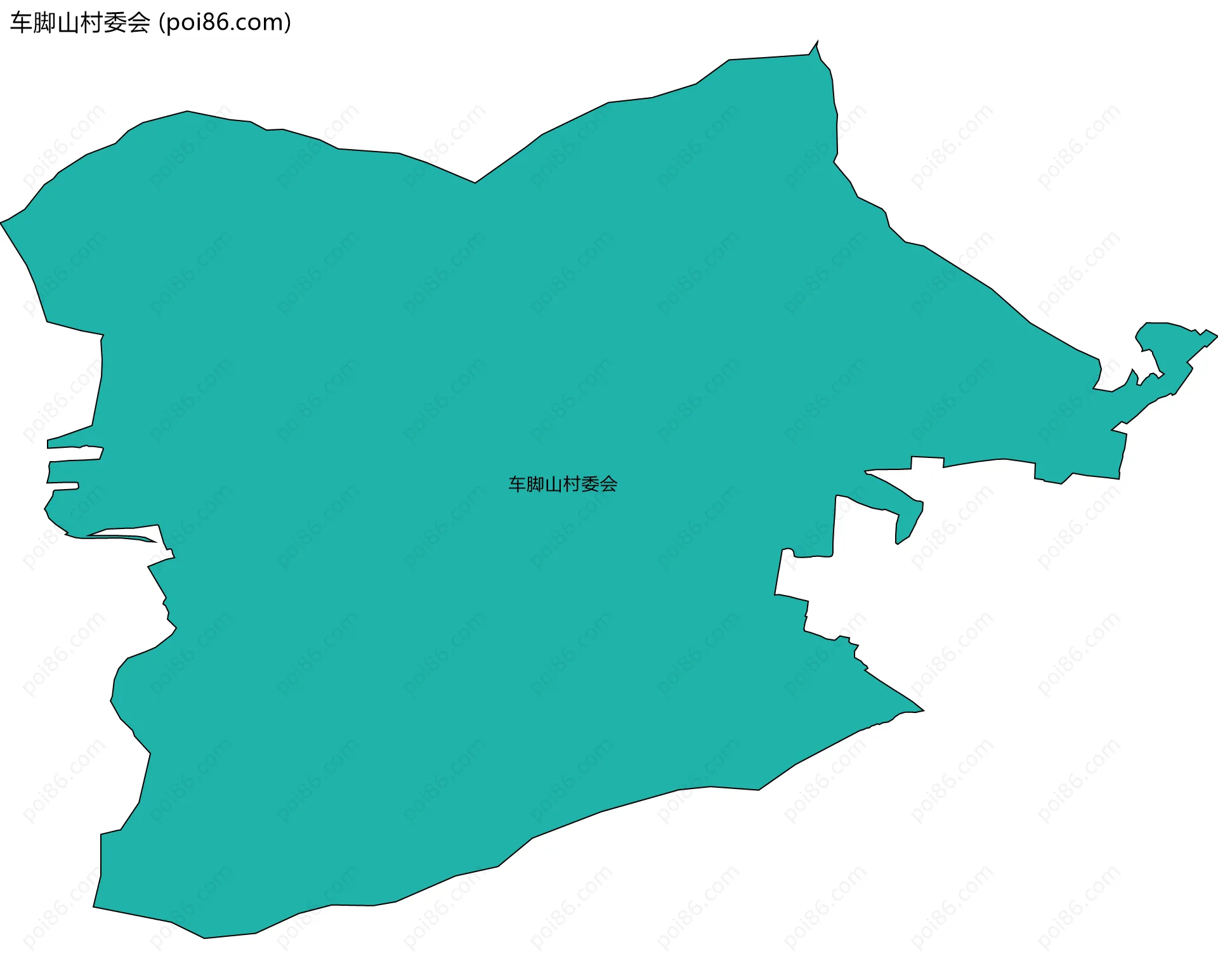 车脚山村委会边界地图