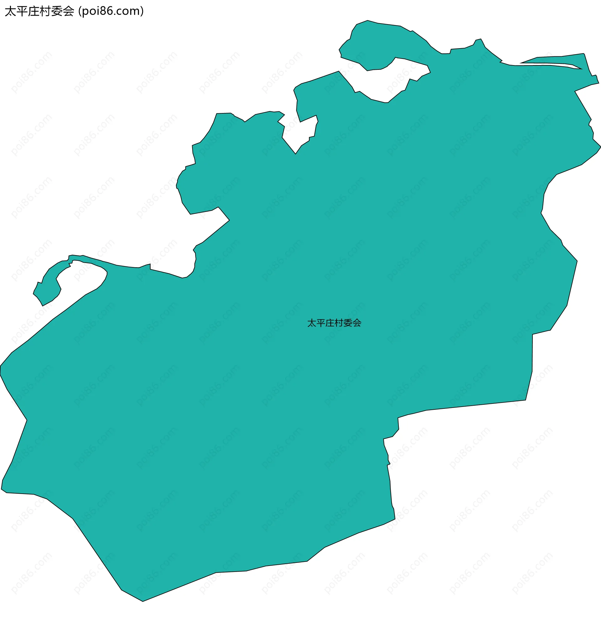 太平庄村委会边界地图