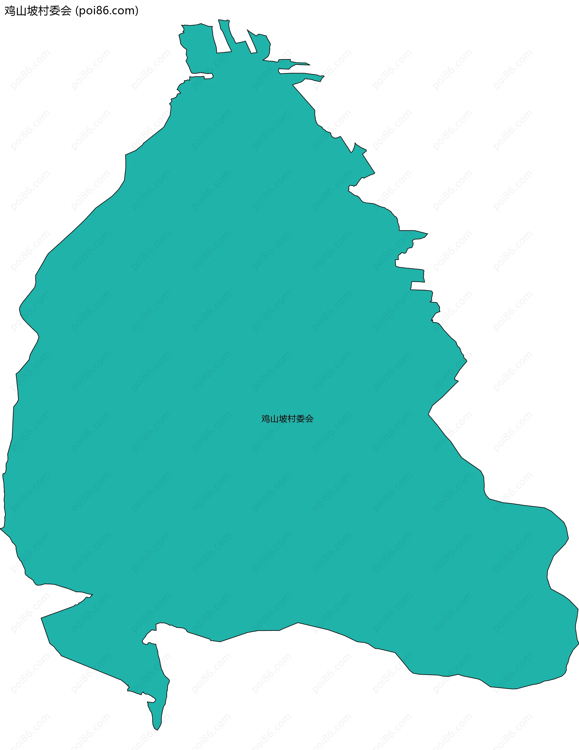 鸡山坡村委会边界地图