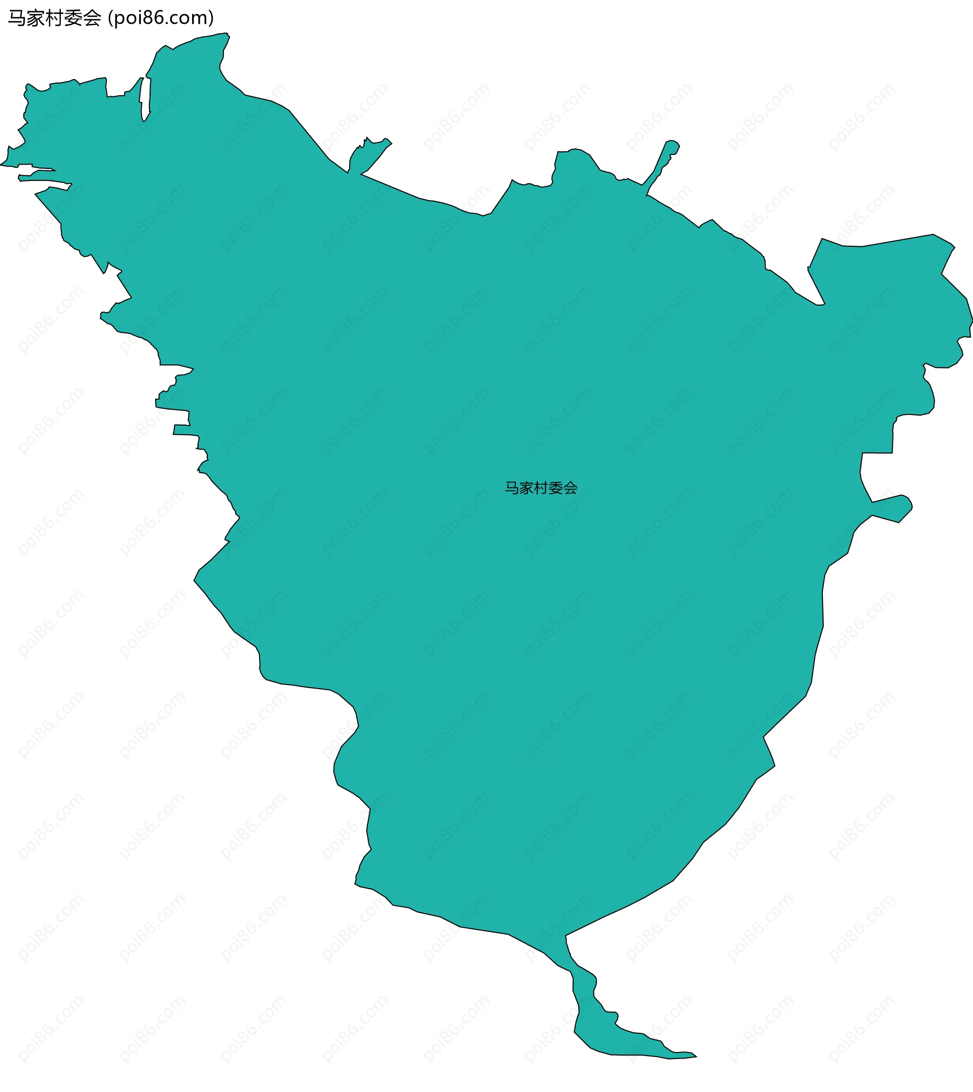 马家村委会边界地图