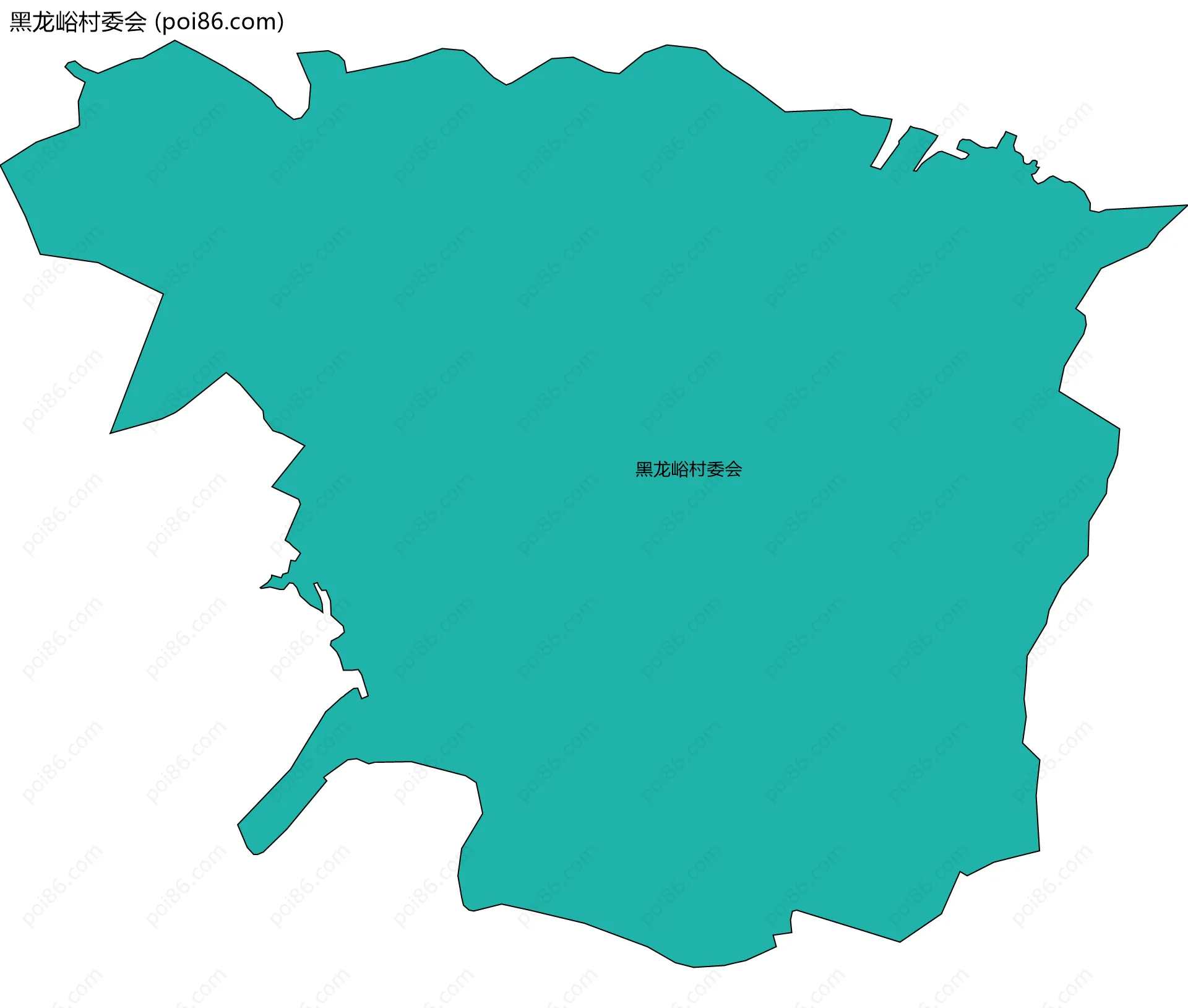 黑龙峪村委会边界地图
