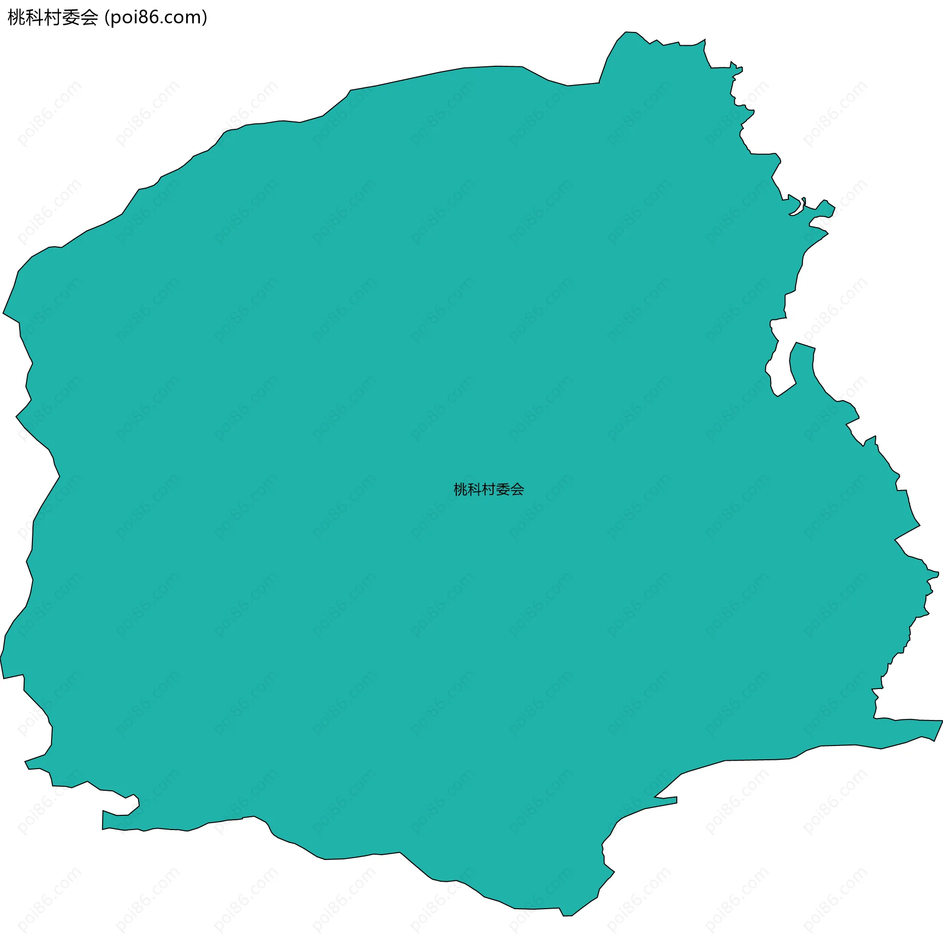 桃科村委会边界地图