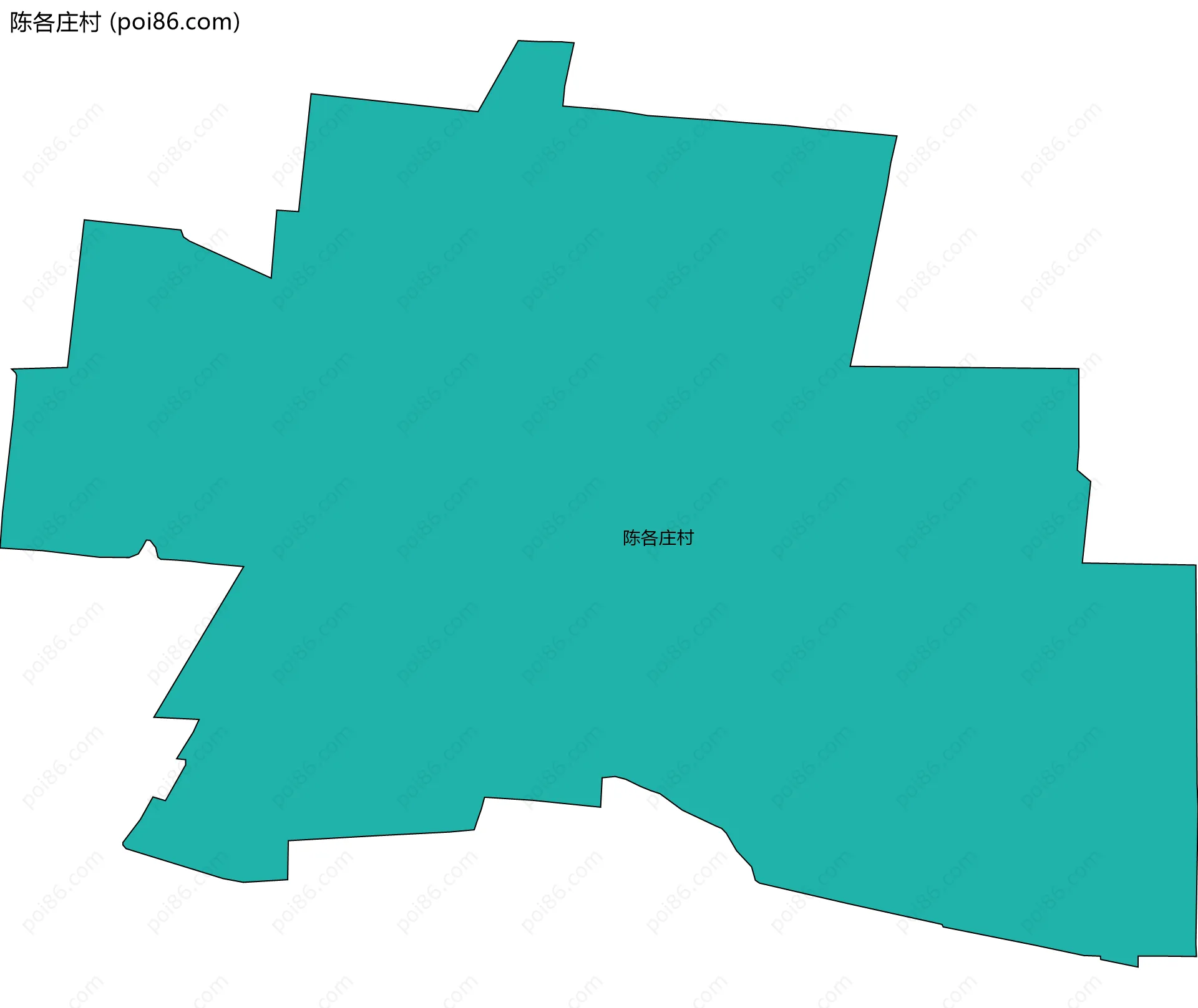 陈各庄村边界地图