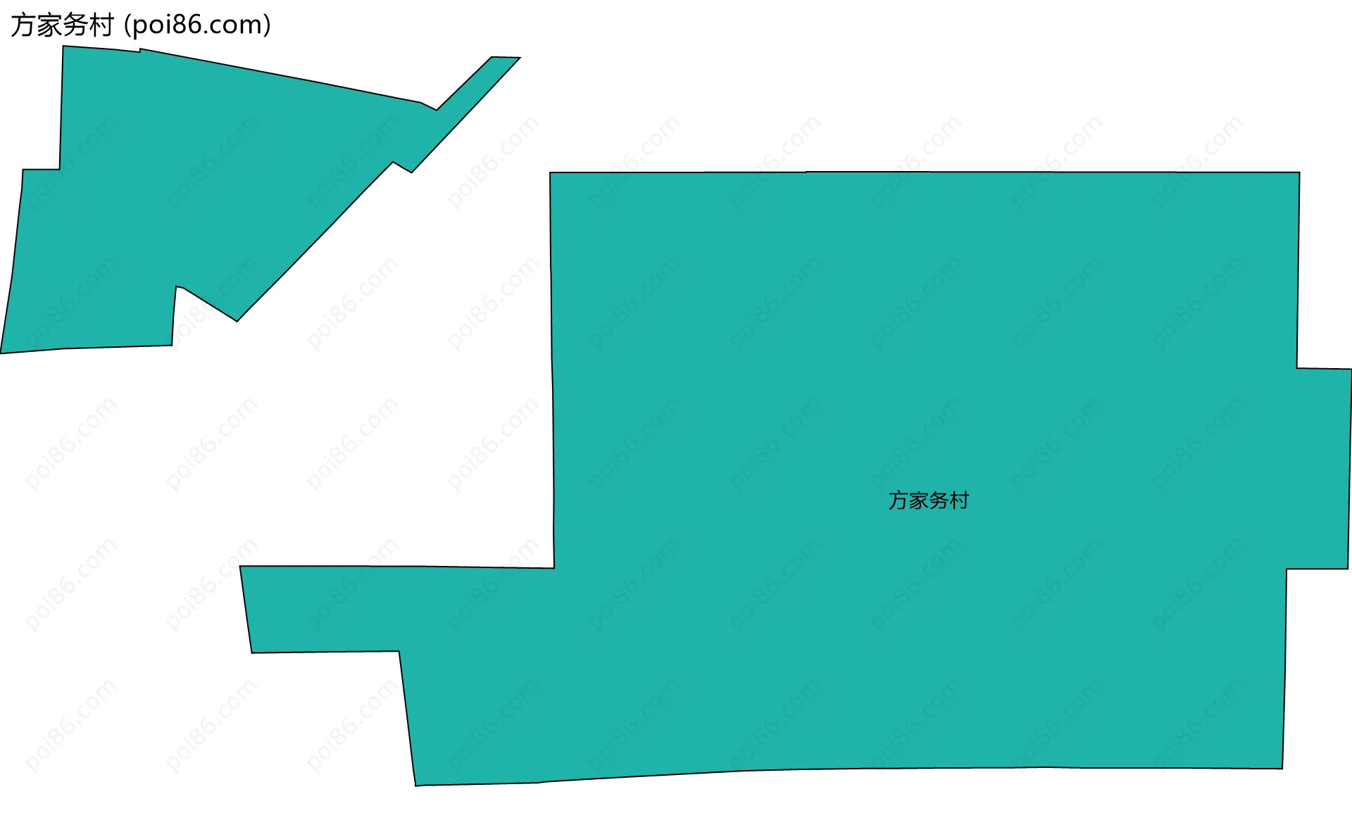 方家务村边界地图