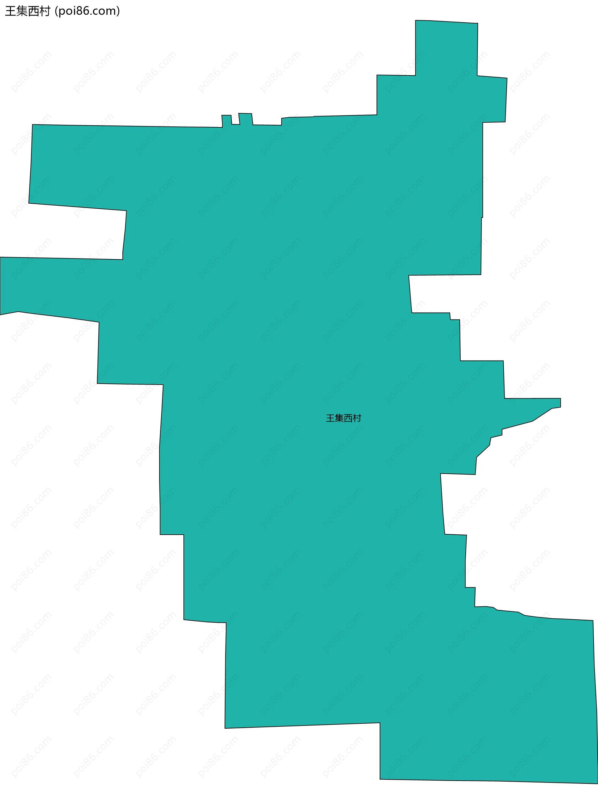 王集西村边界地图