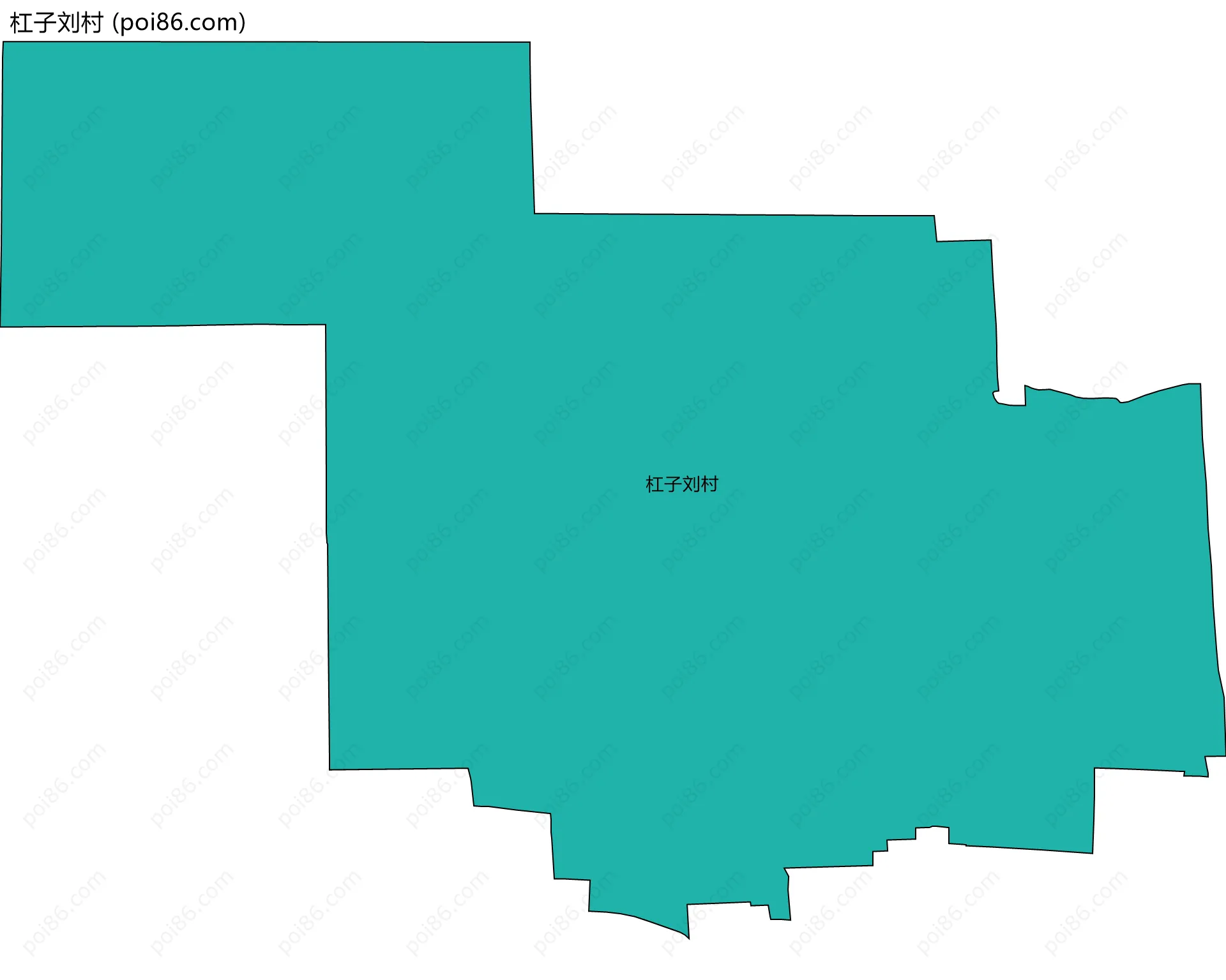 杠子刘村边界地图
