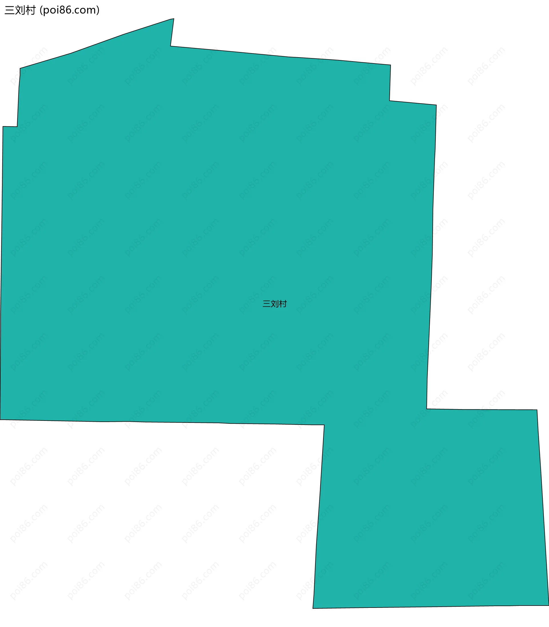 三刘村边界地图