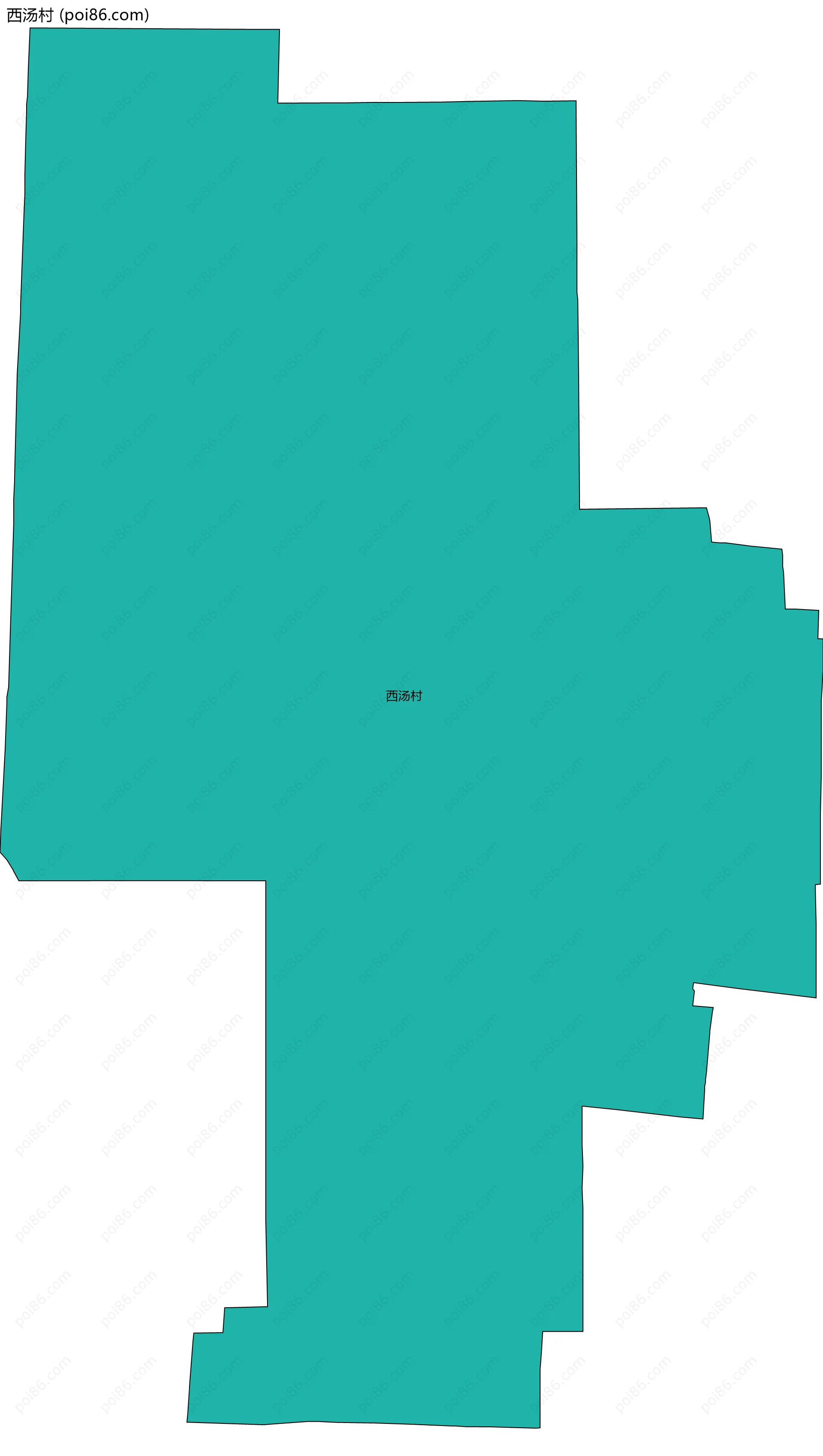 西汤村边界地图