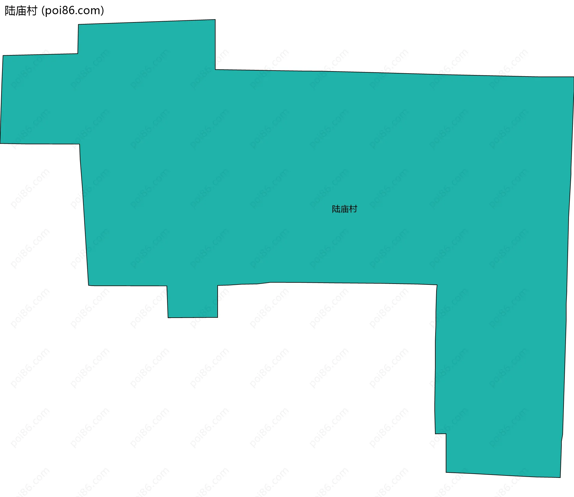 陆庙村边界地图