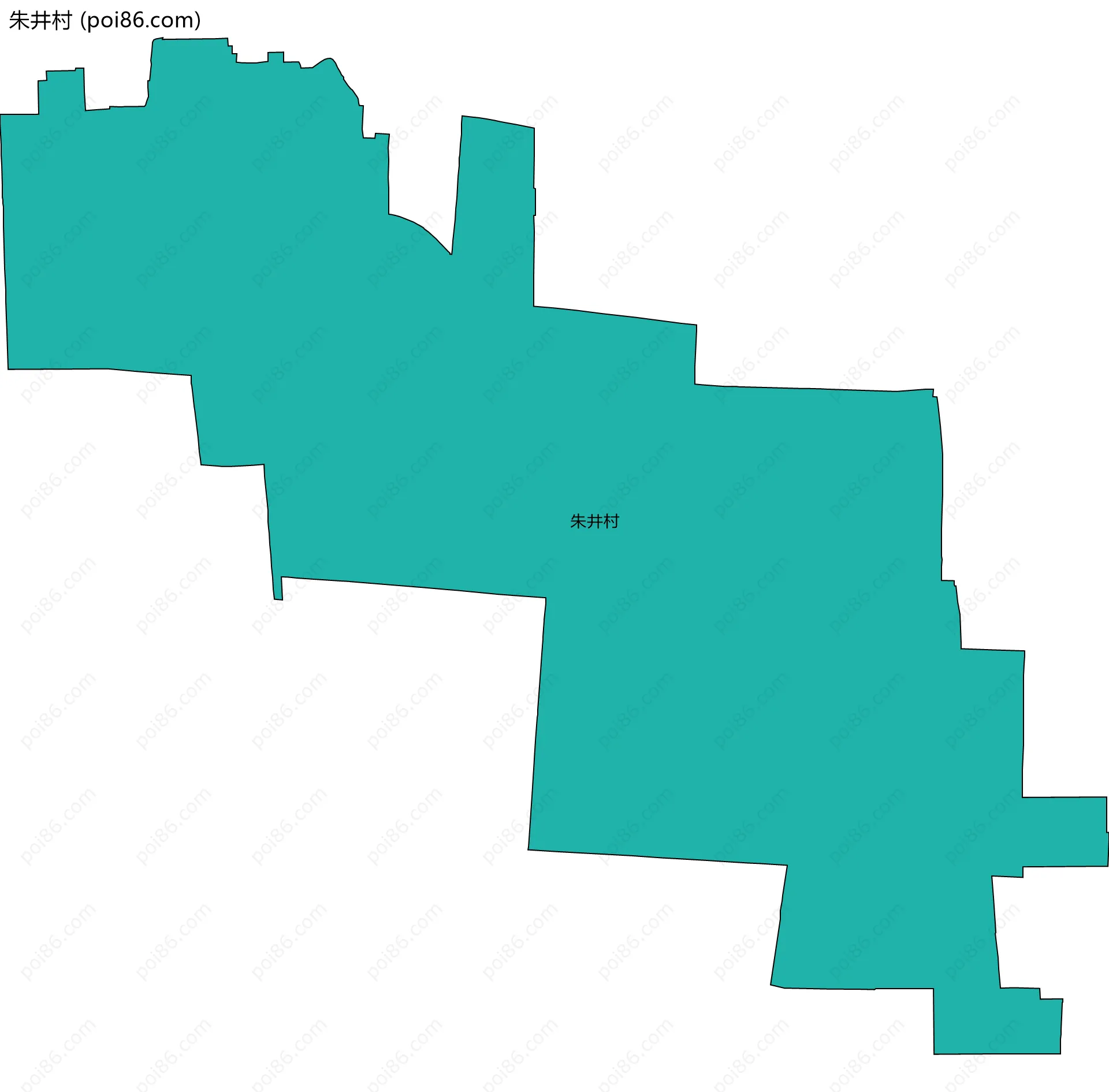 朱井村边界地图