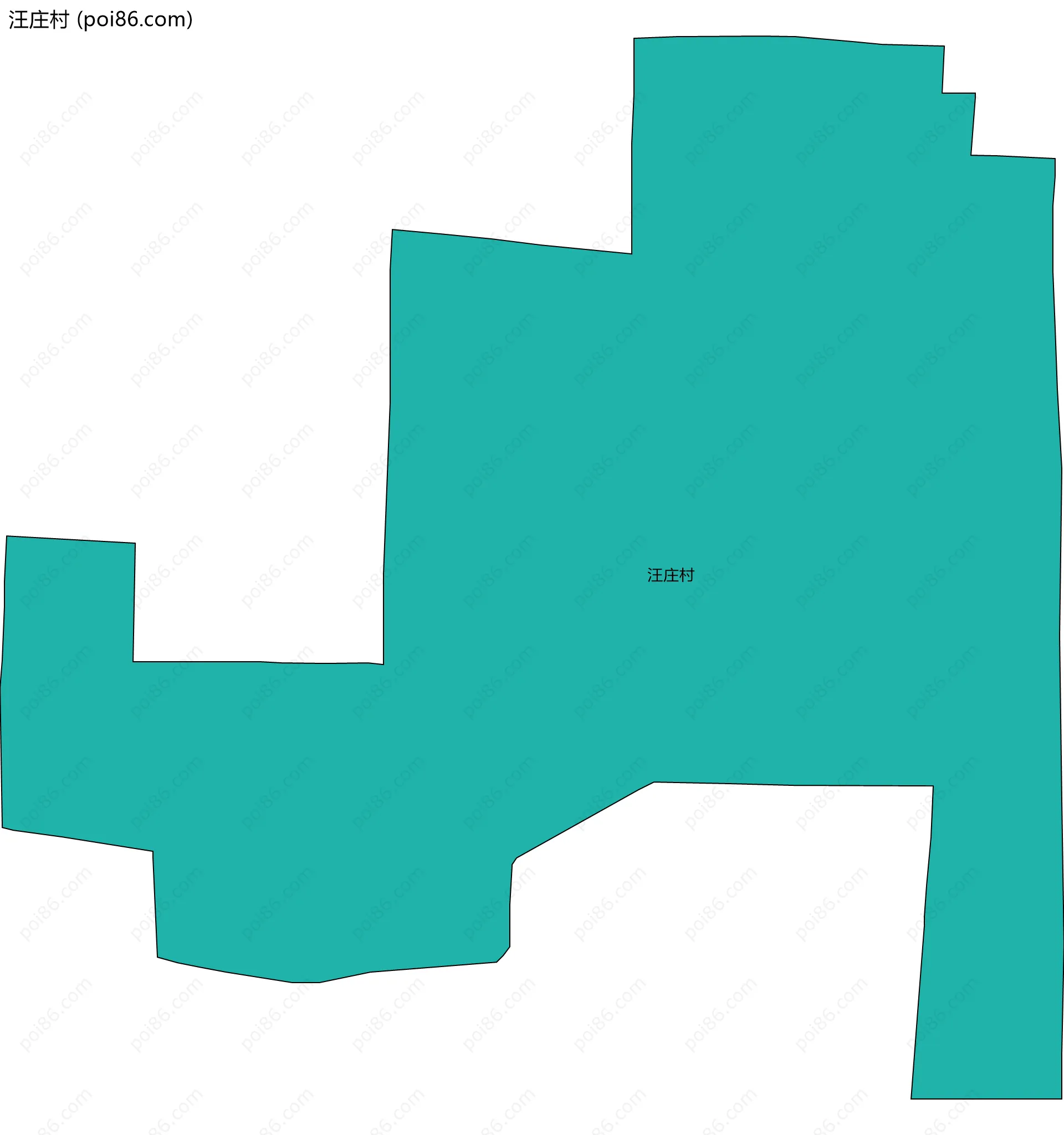 汪庄村边界地图