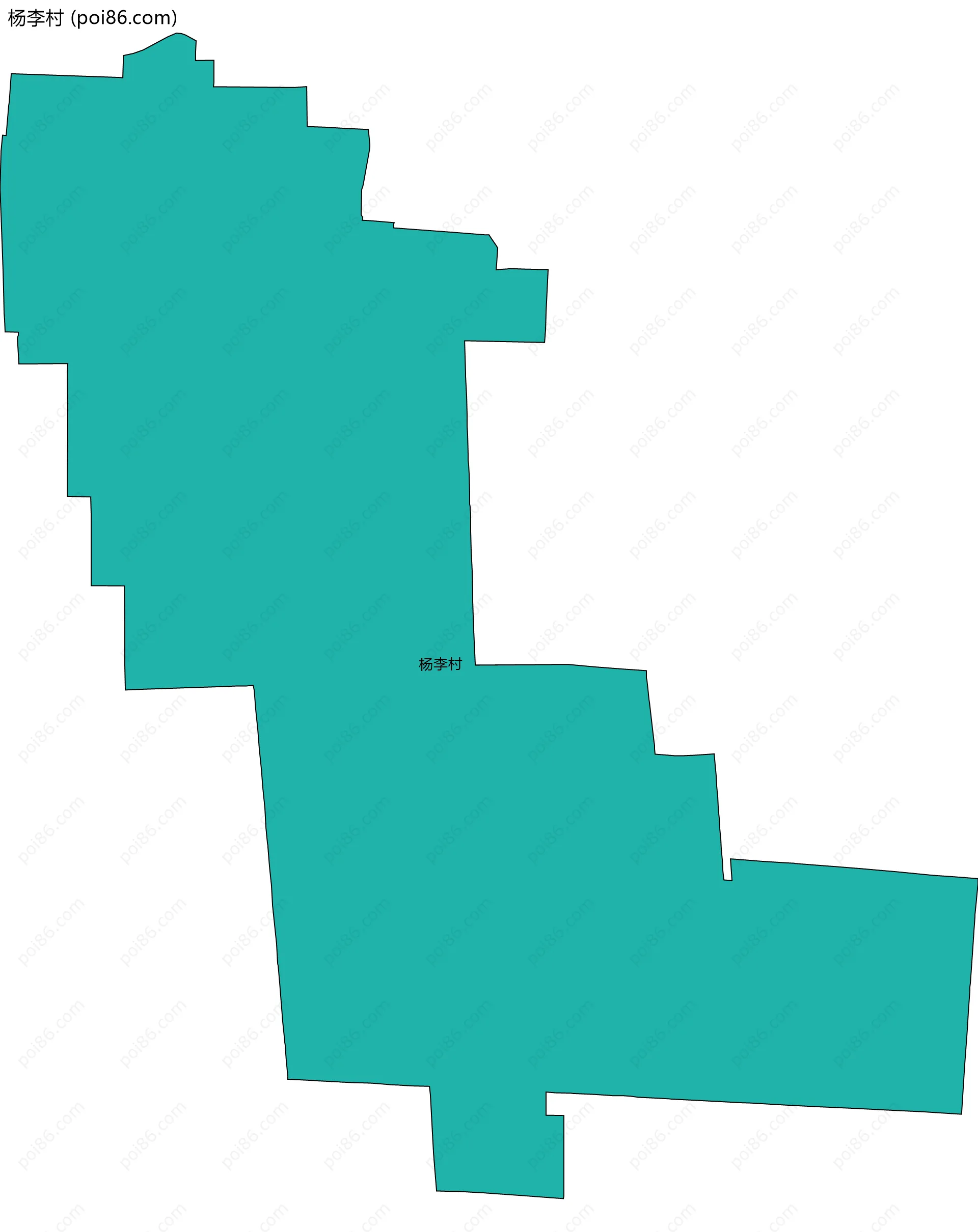 杨李村边界地图