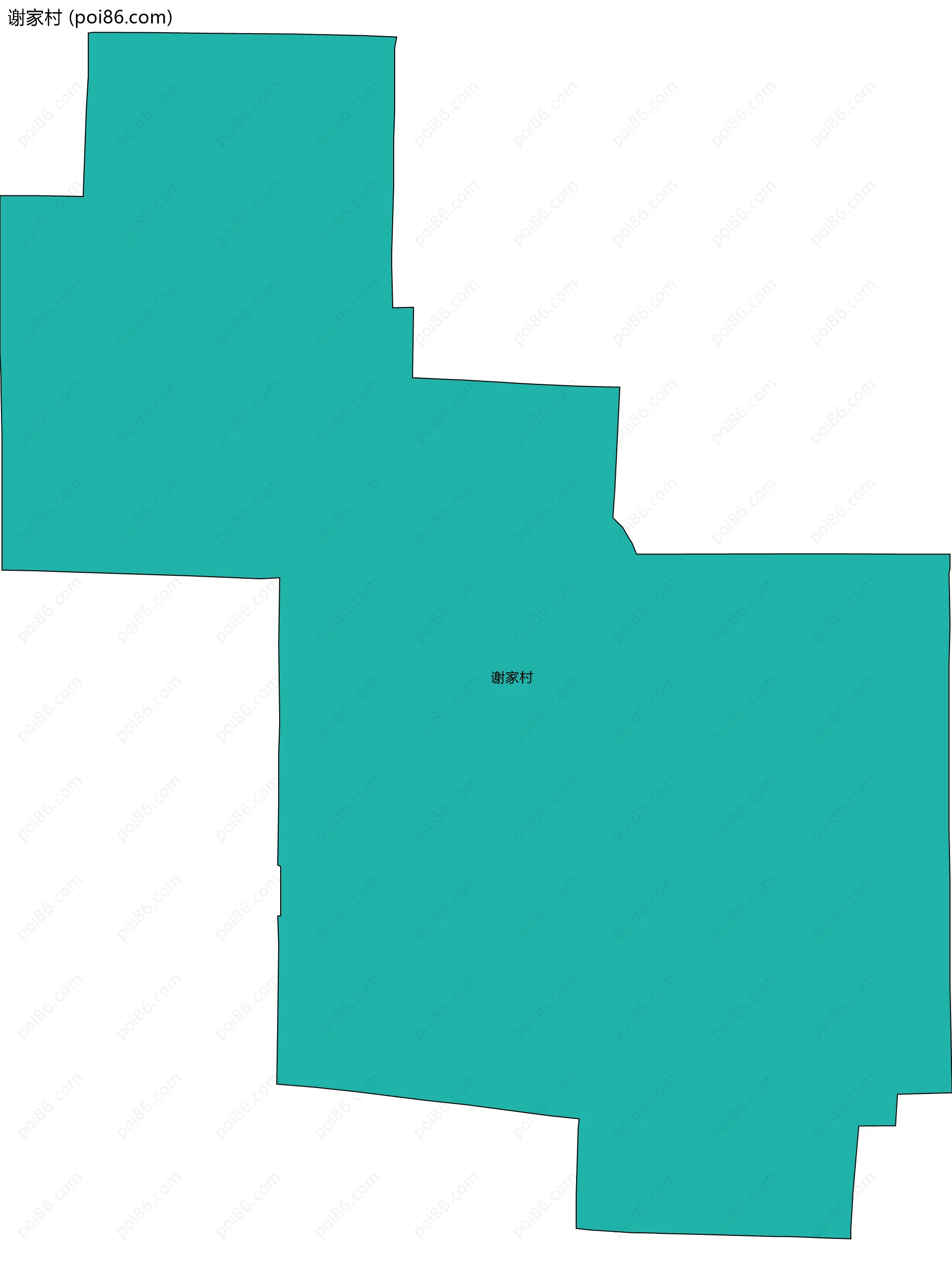 谢家村边界地图