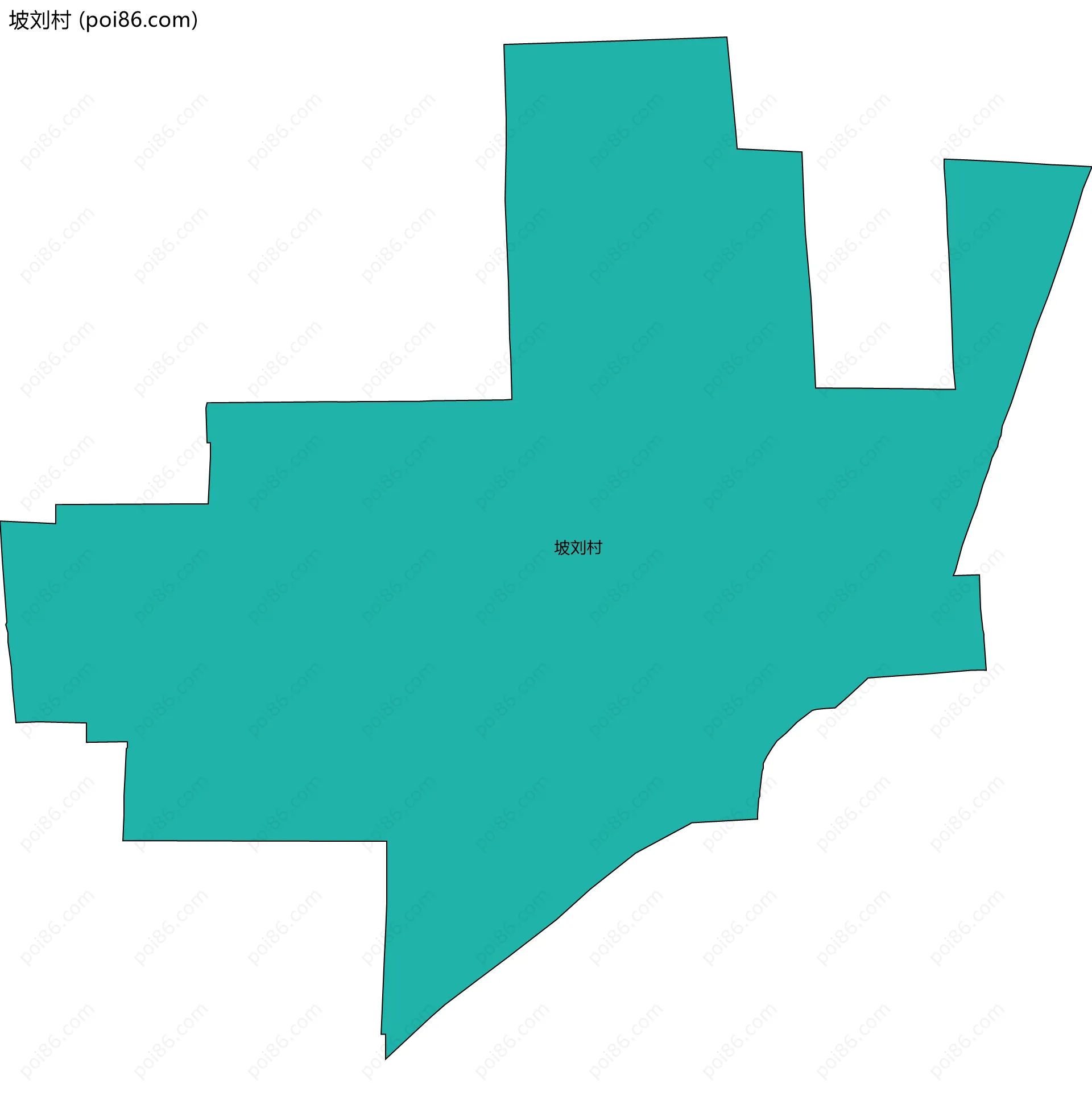 坡刘村边界地图