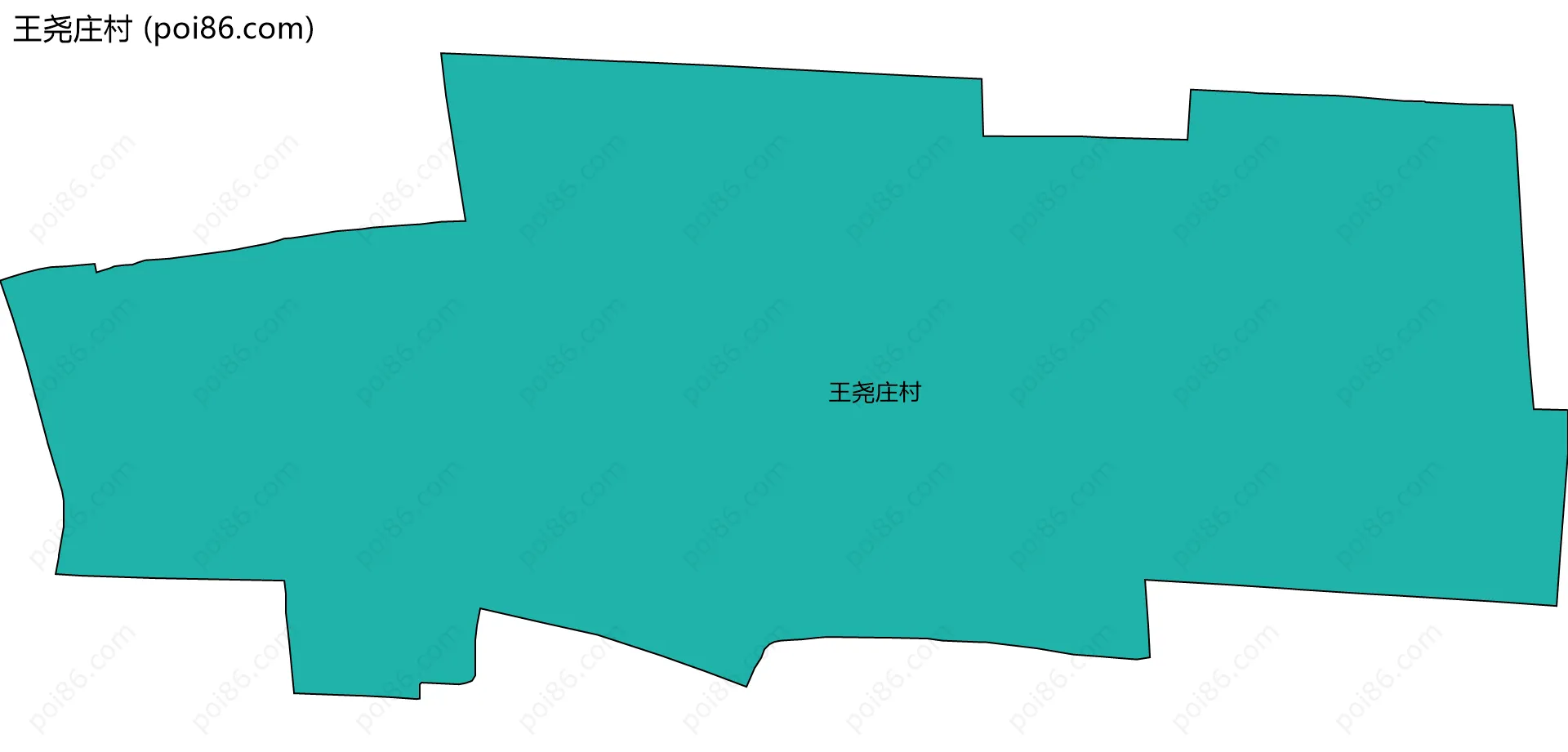 王尧庄村边界地图