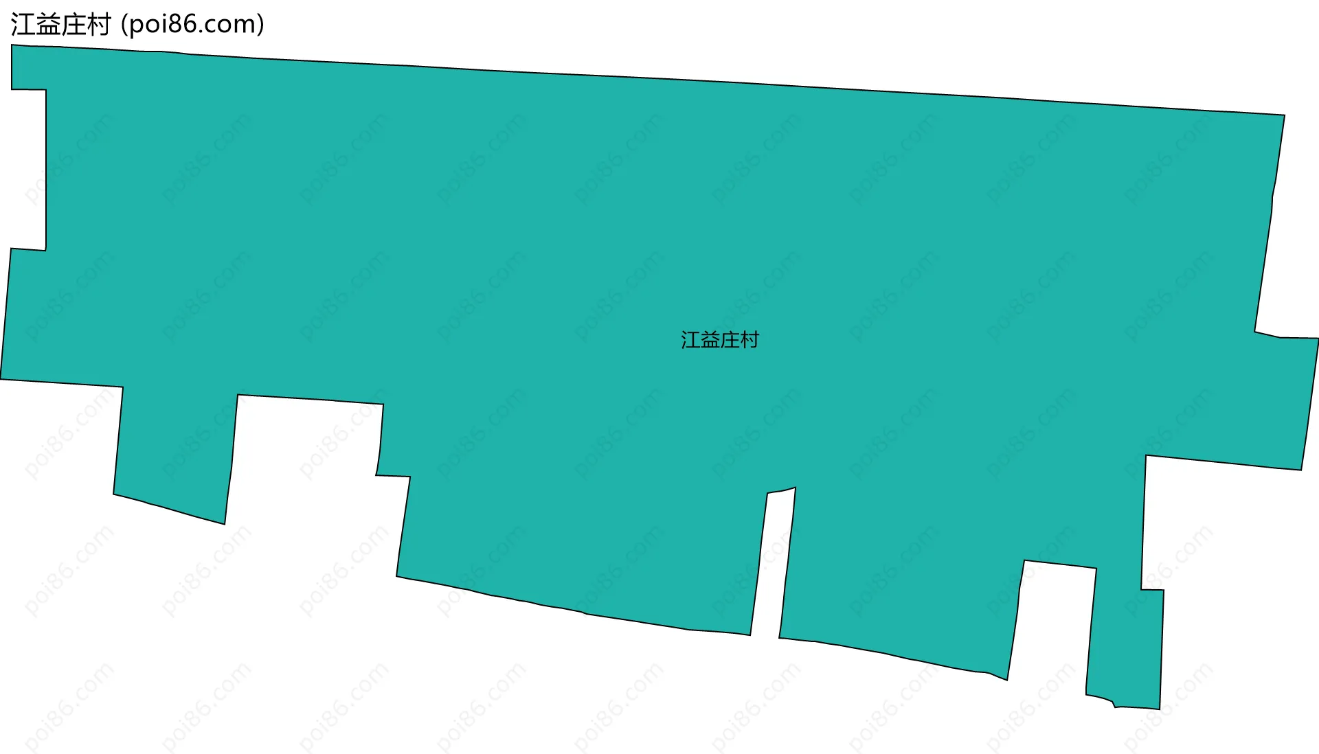 江益庄村边界地图