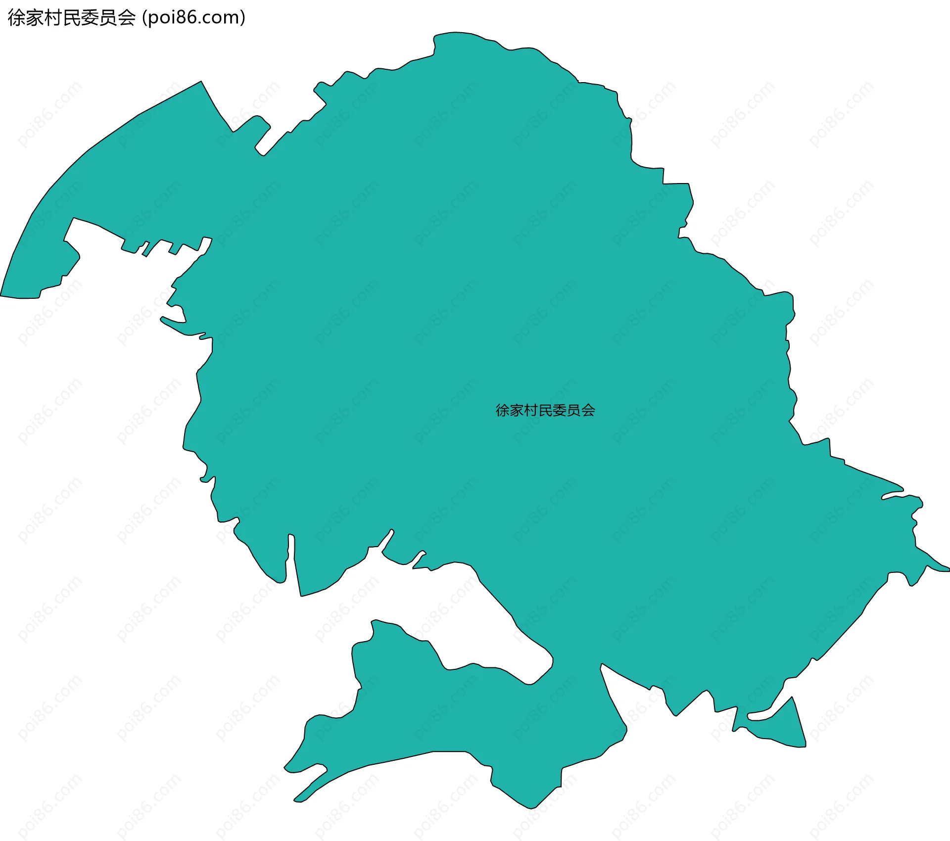 徐家村民委员会边界地图