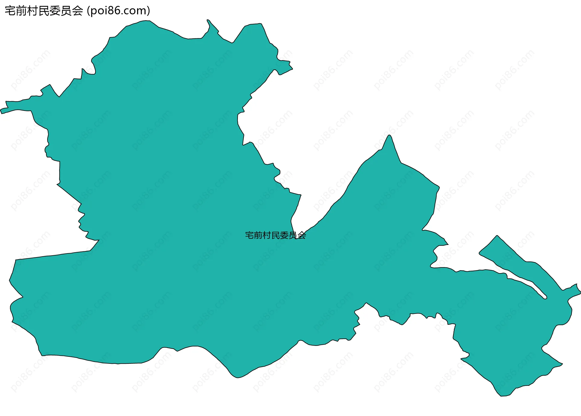宅前村民委员会边界地图