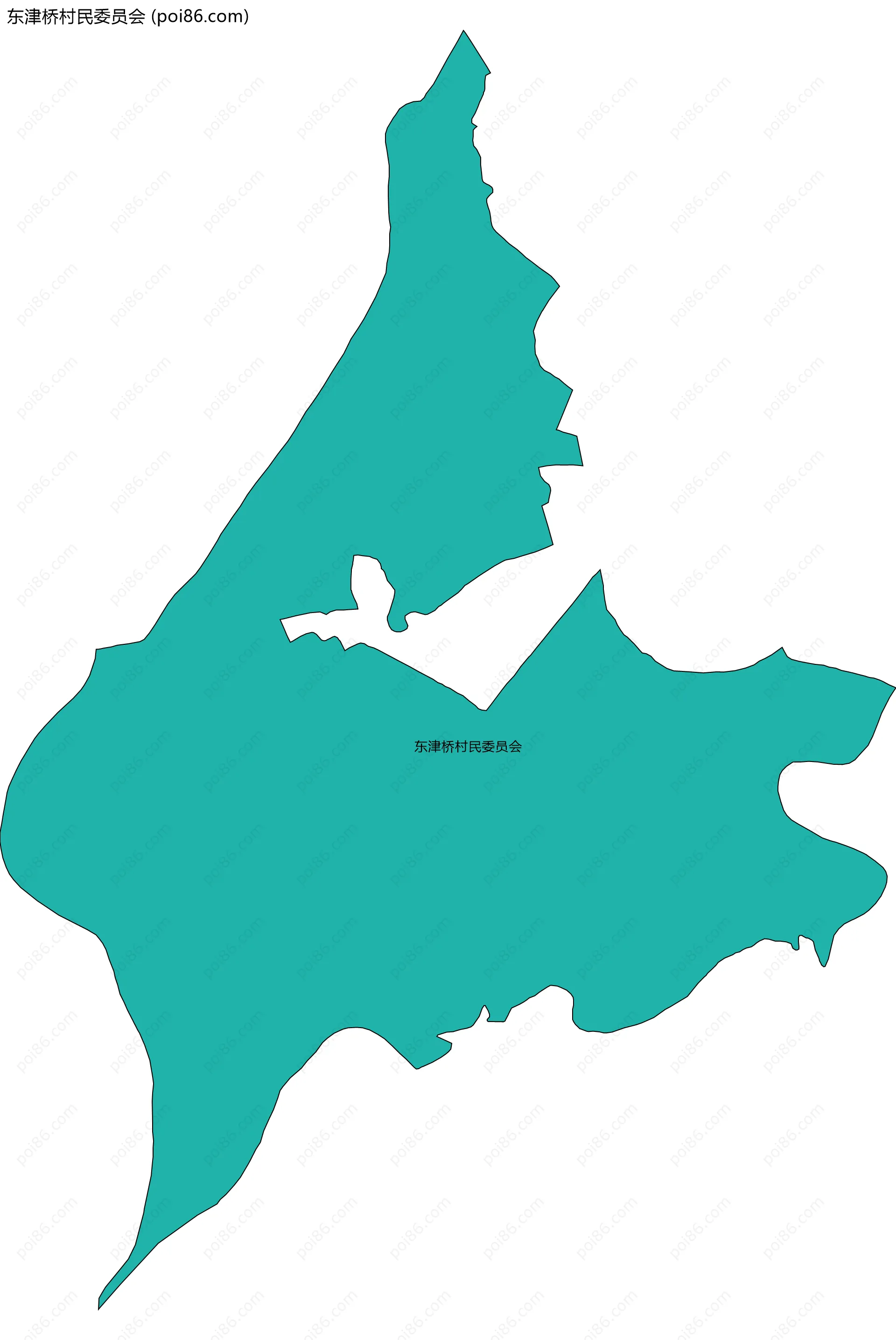 东津桥村民委员会边界地图