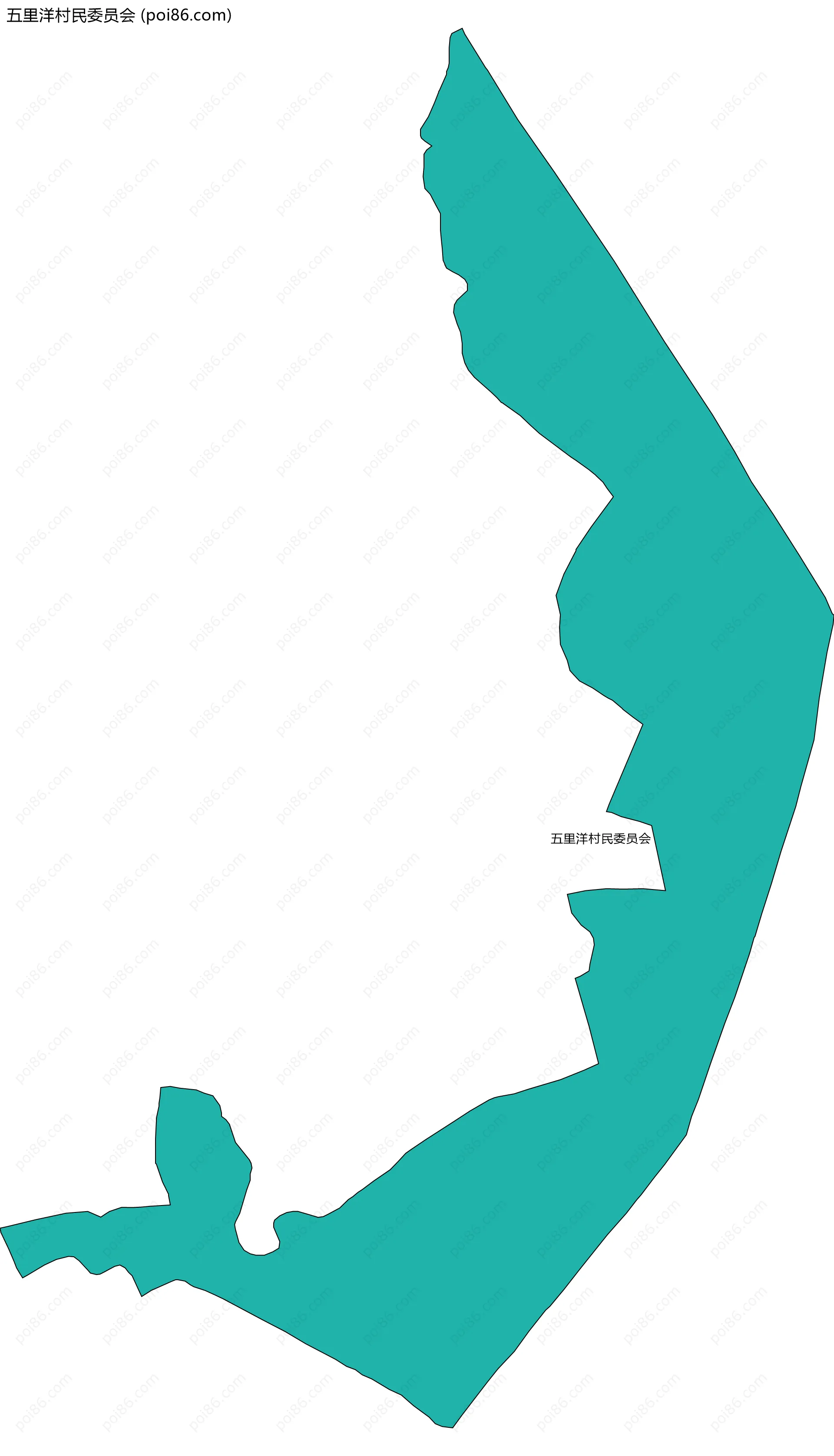 五里洋村民委员会边界地图