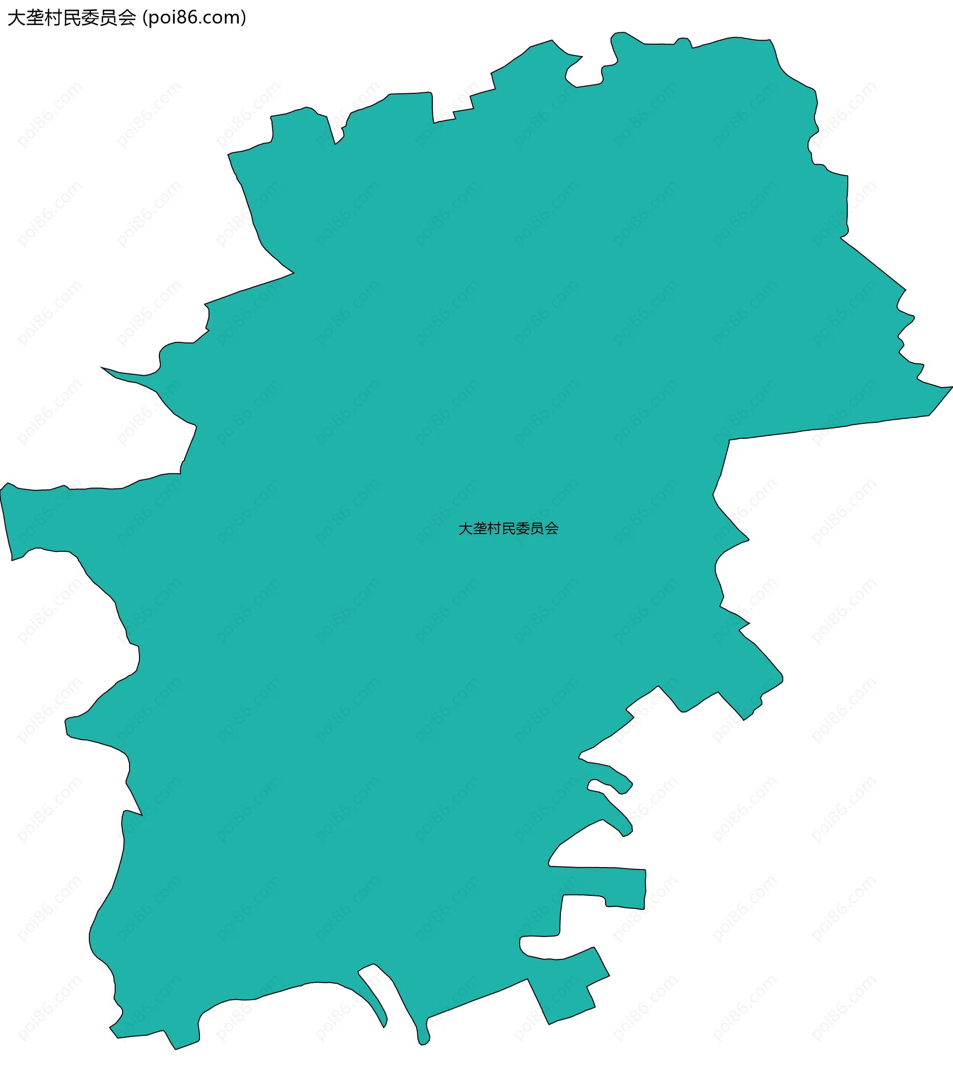 大垄村民委员会边界地图