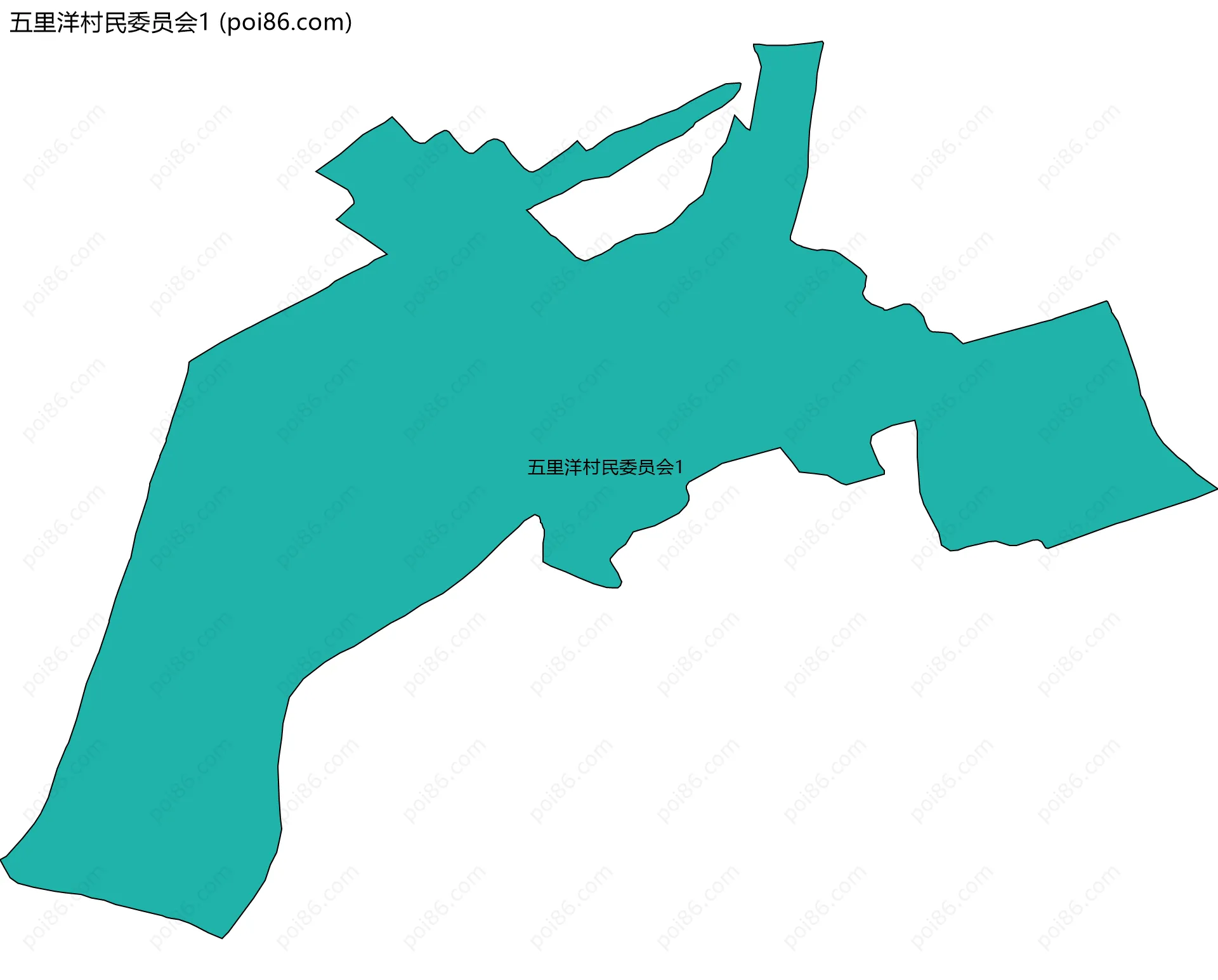 五里洋村民委员会1边界地图