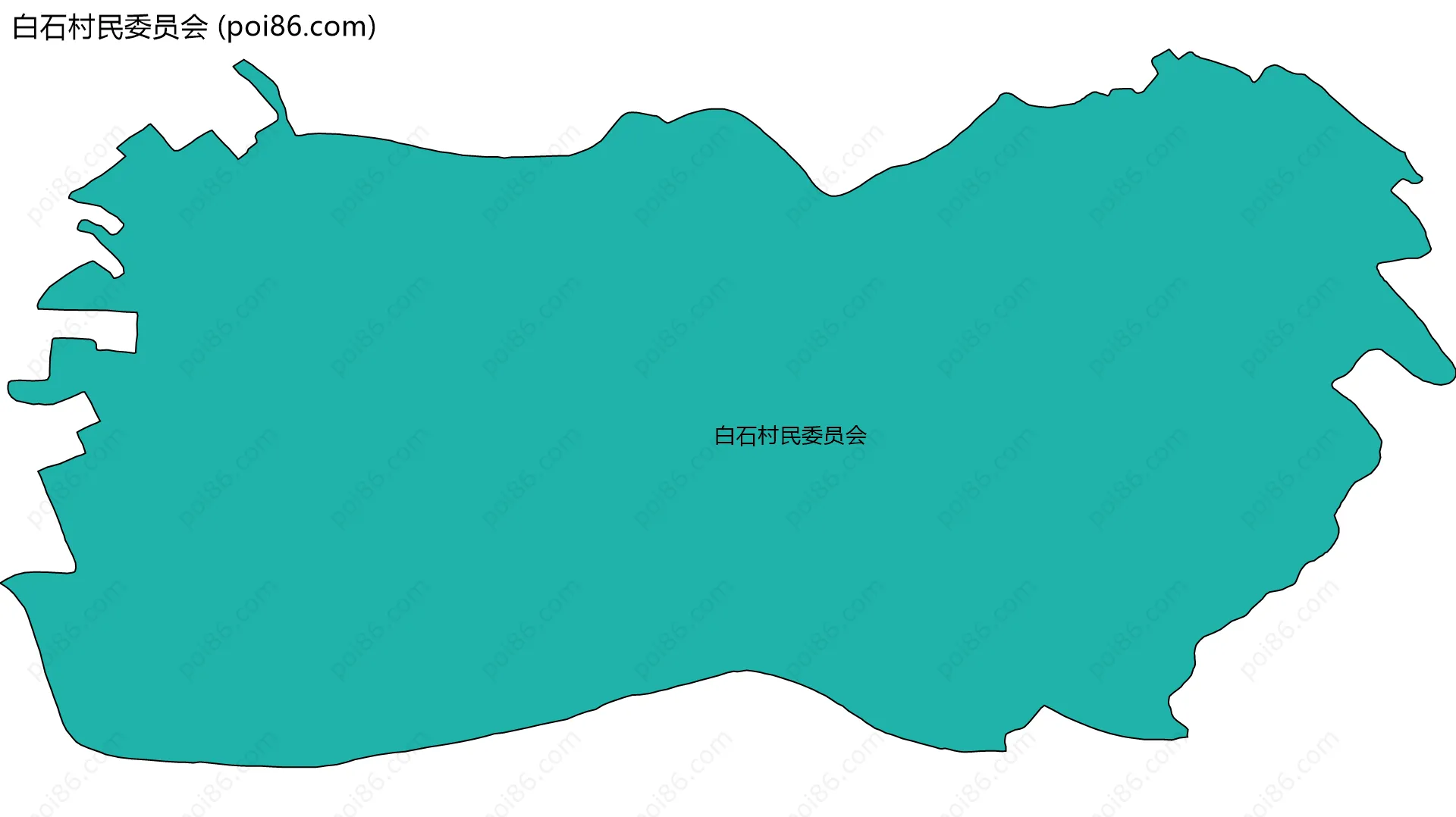 白石村民委员会边界地图
