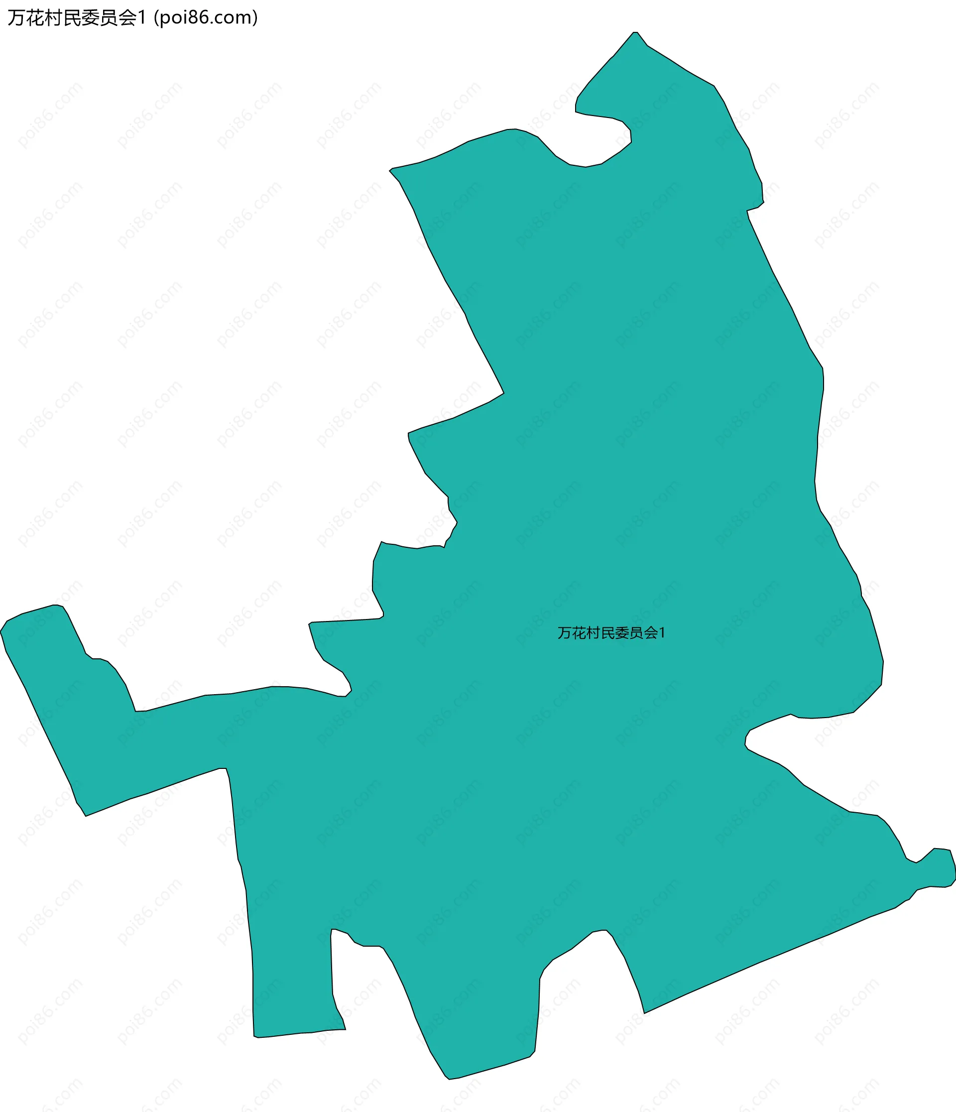 万花村民委员会1边界地图