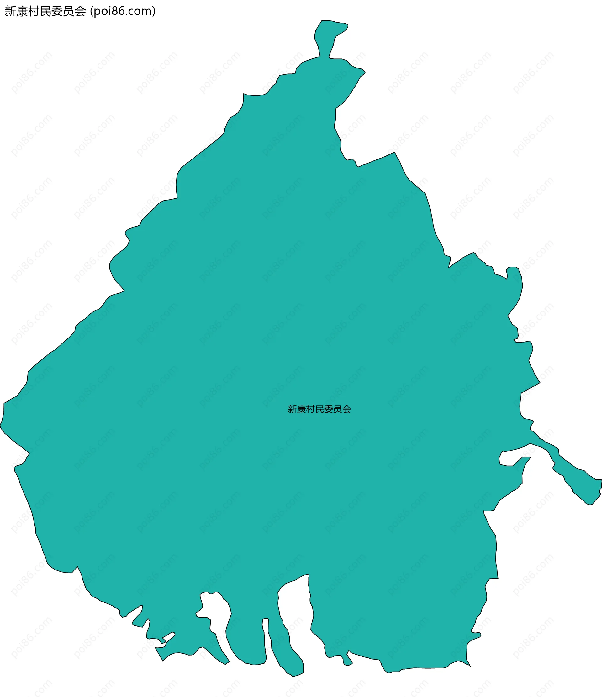 新康村民委员会边界地图