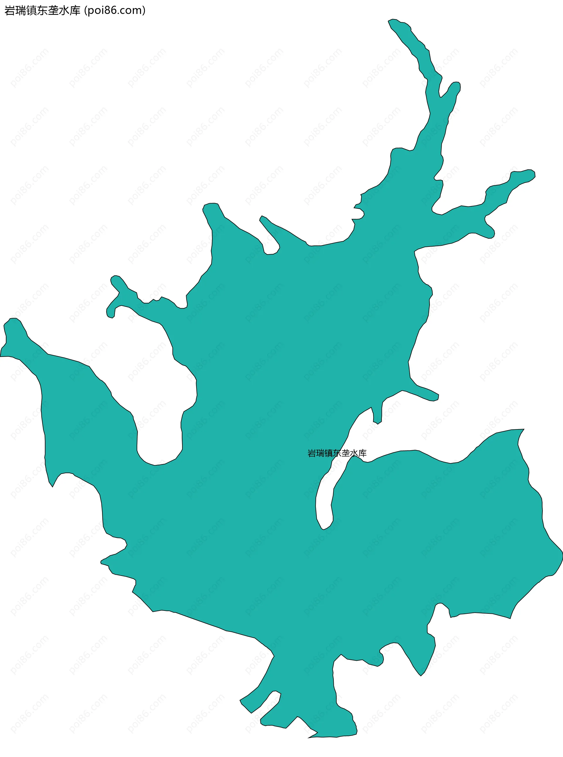 岩瑞镇东垄水库边界地图