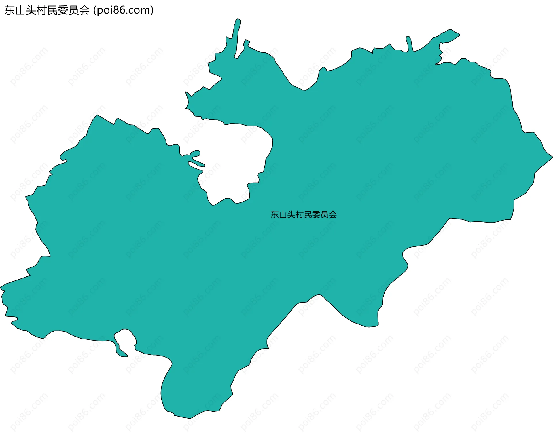 东山头村民委员会边界地图