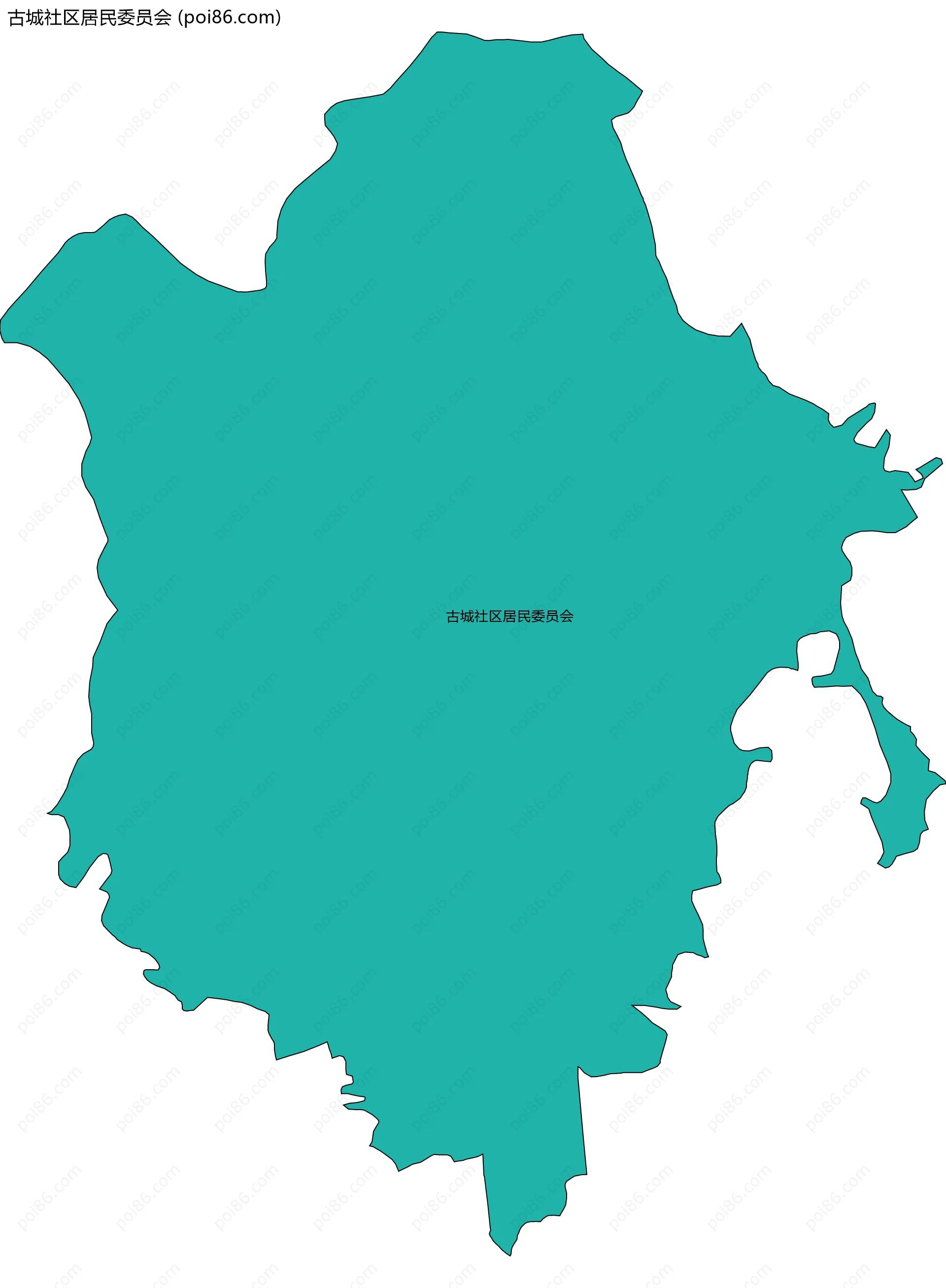 古城社区居民委员会边界地图