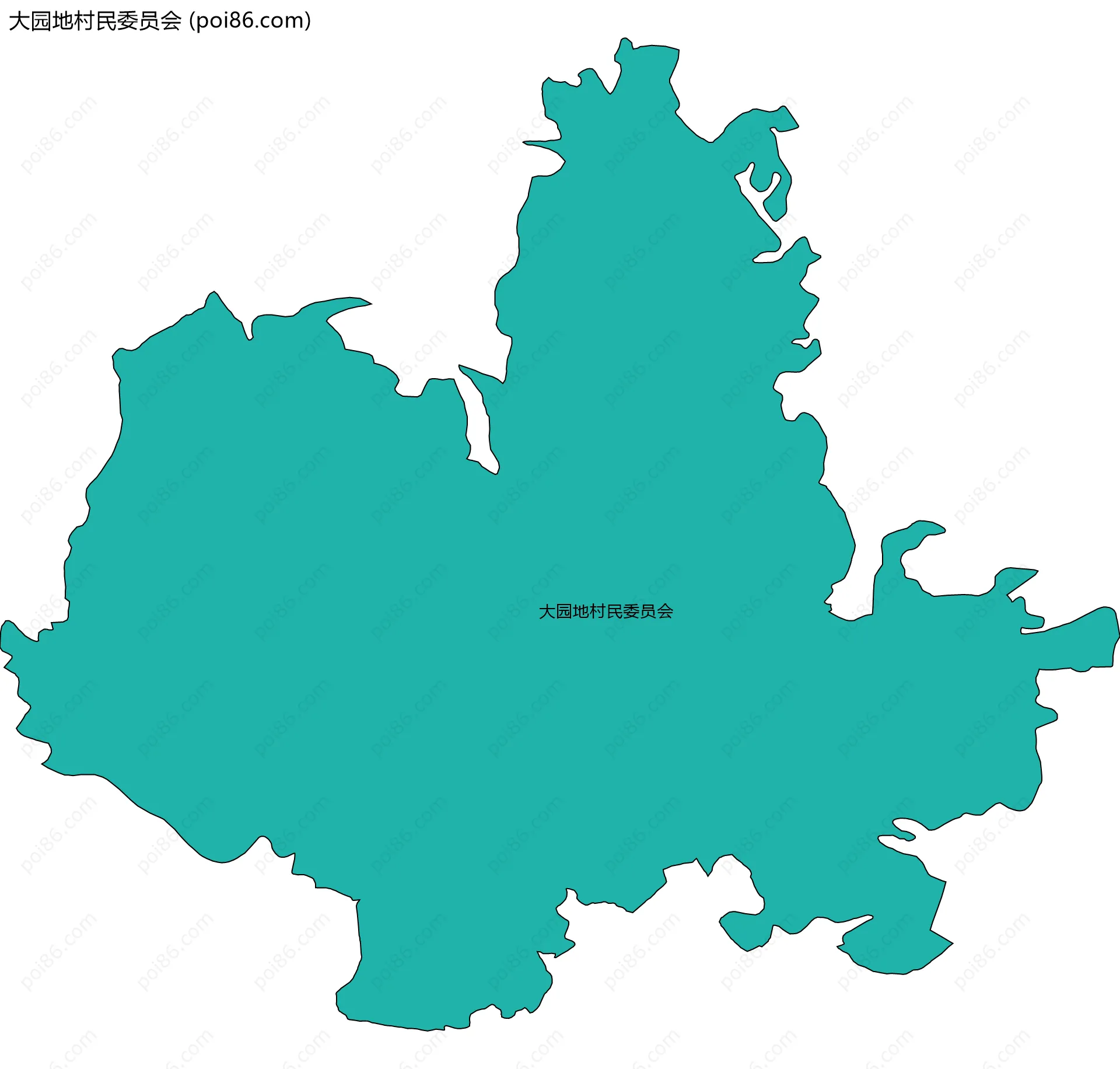 大园地村民委员会边界地图