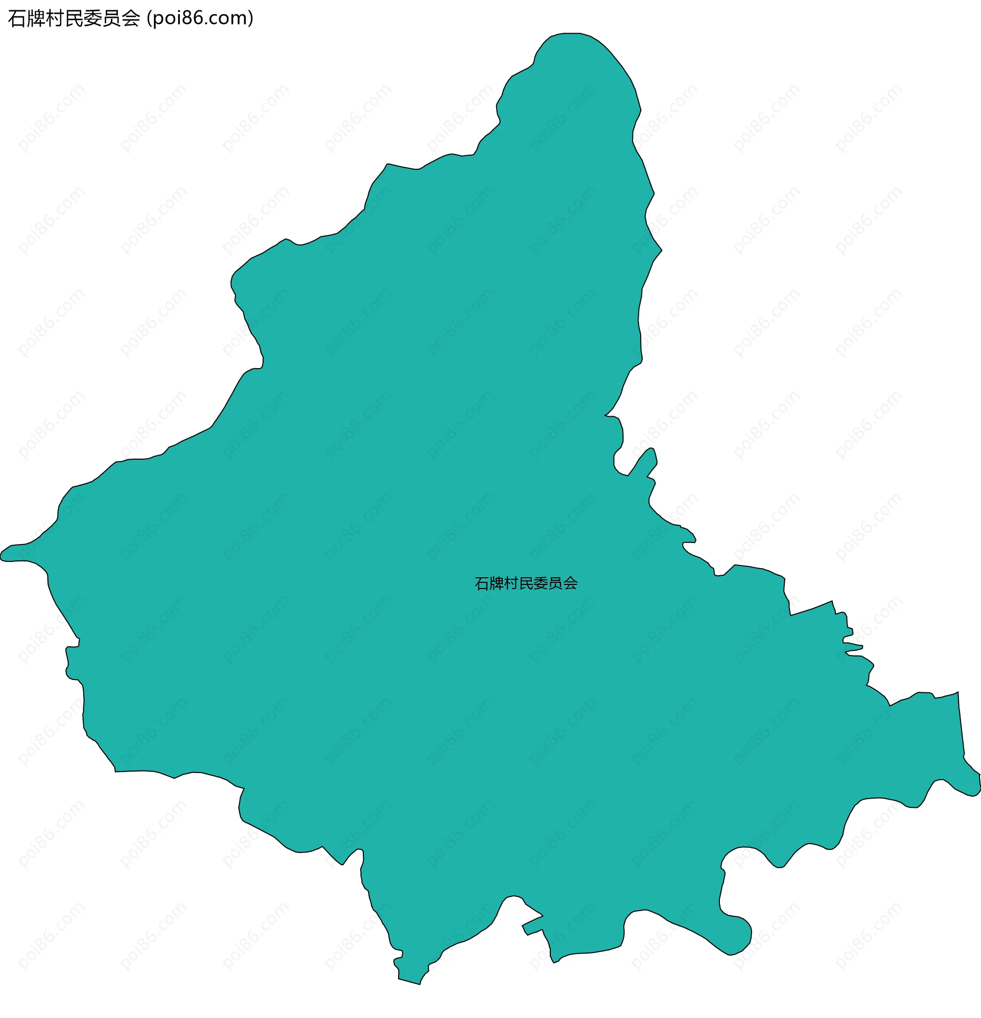 石牌村民委员会边界地图