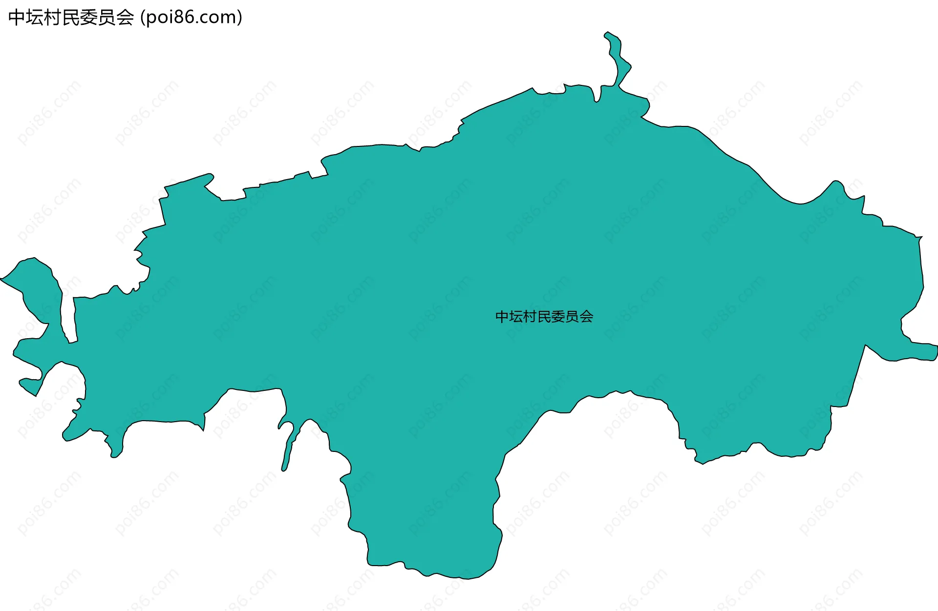 中坛村民委员会边界地图