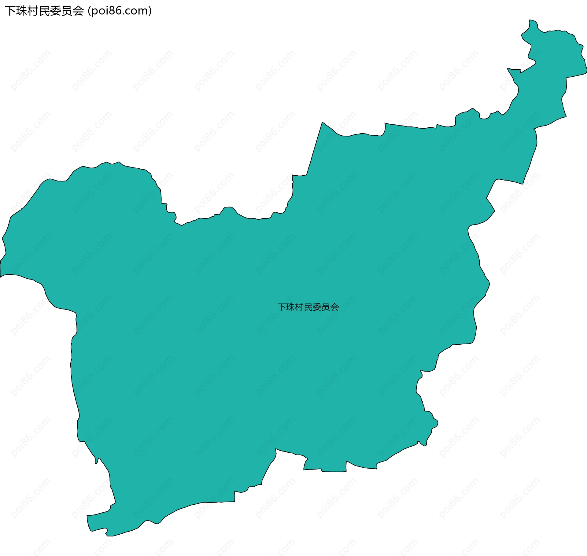 下珠村民委员会边界地图