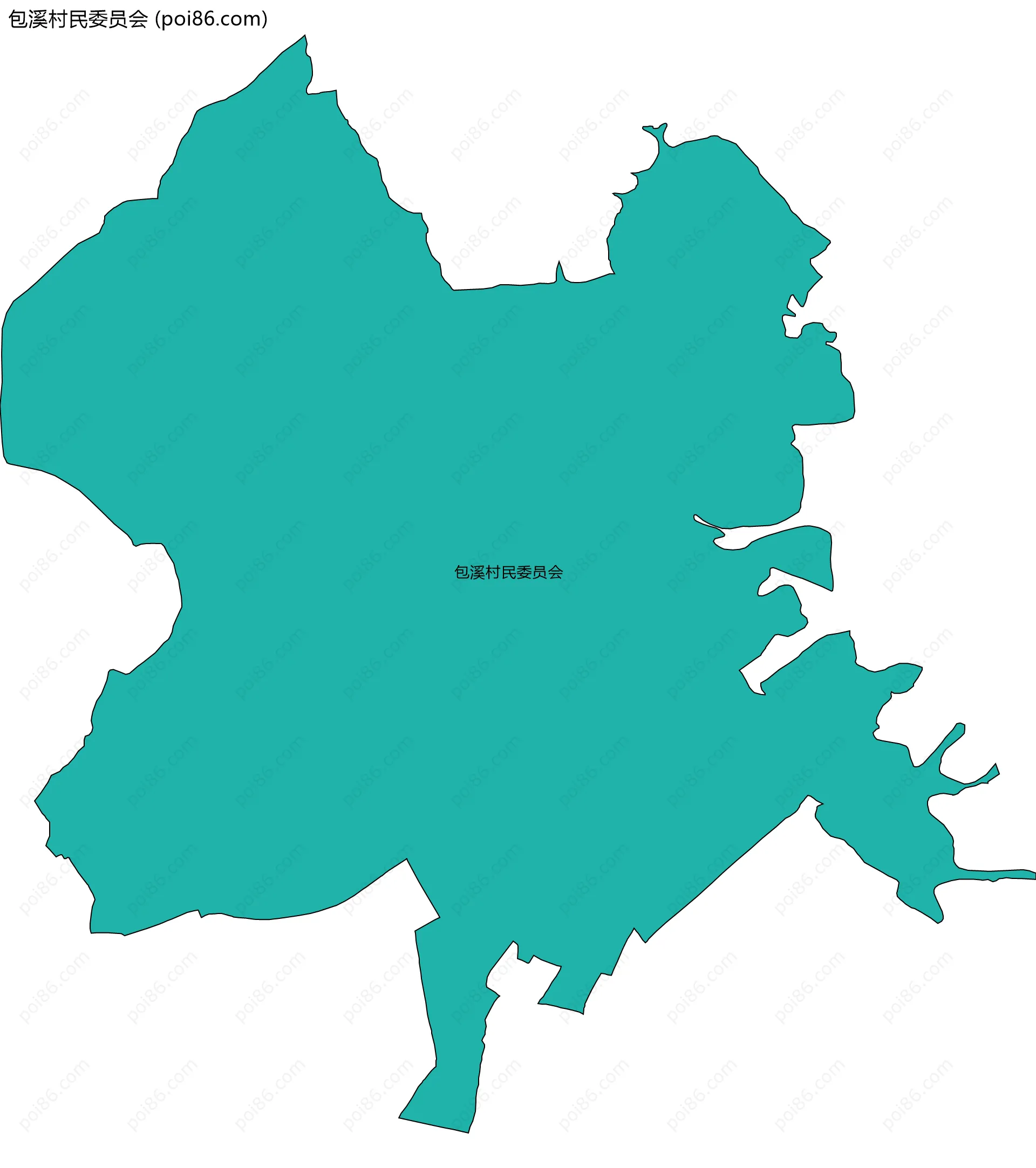 包溪村民委员会边界地图