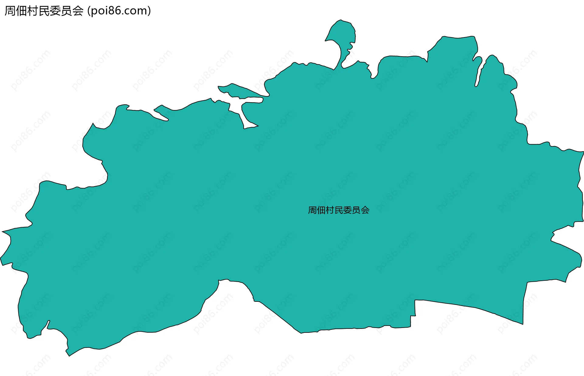 周佃村民委员会边界地图