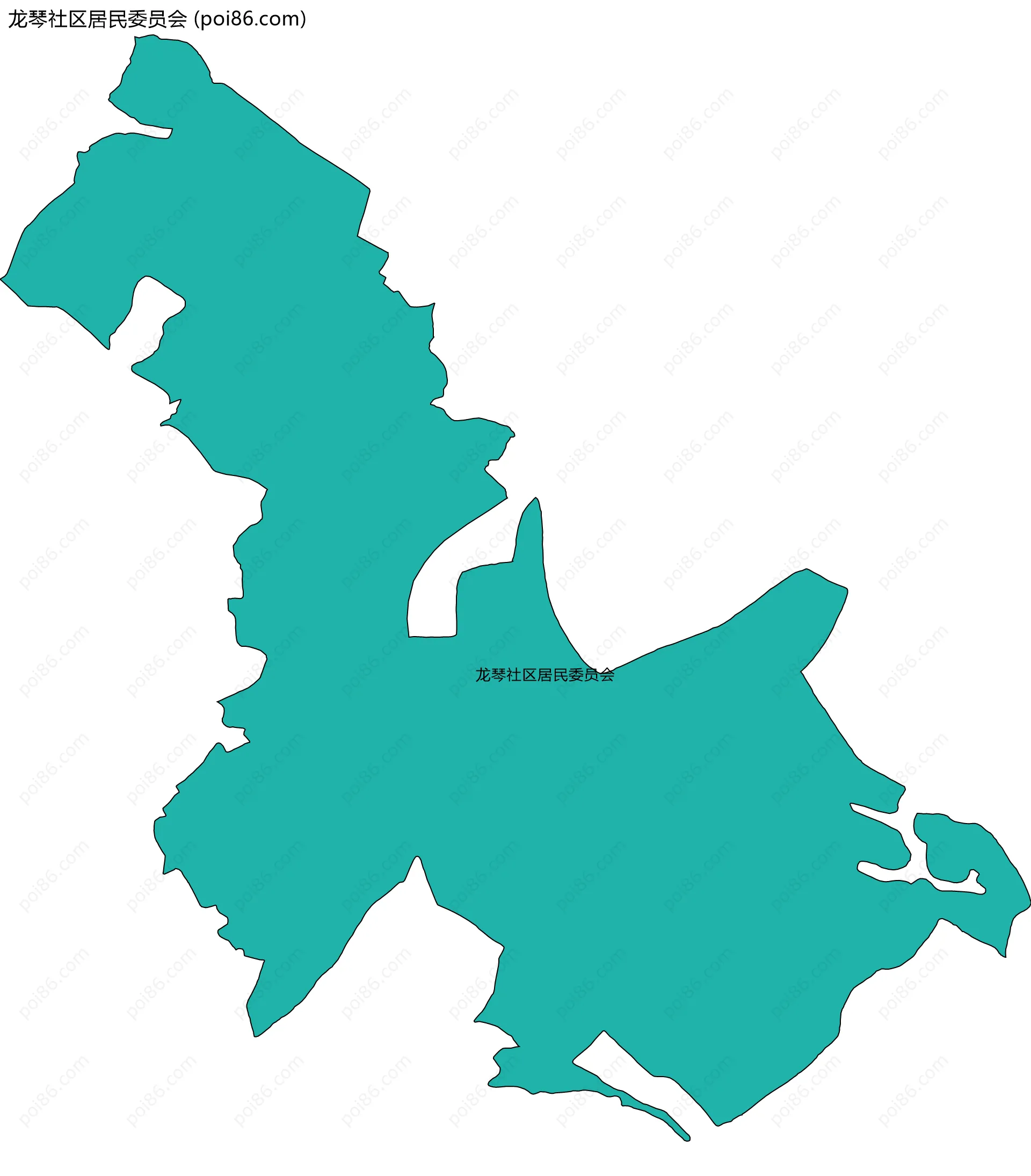 龙琴社区居民委员会边界地图