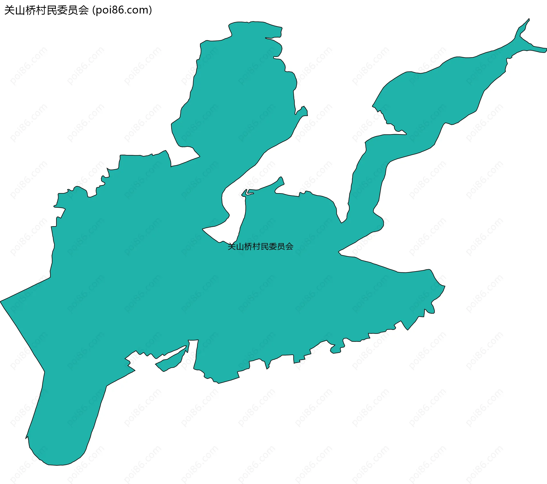 关山桥村民委员会边界地图