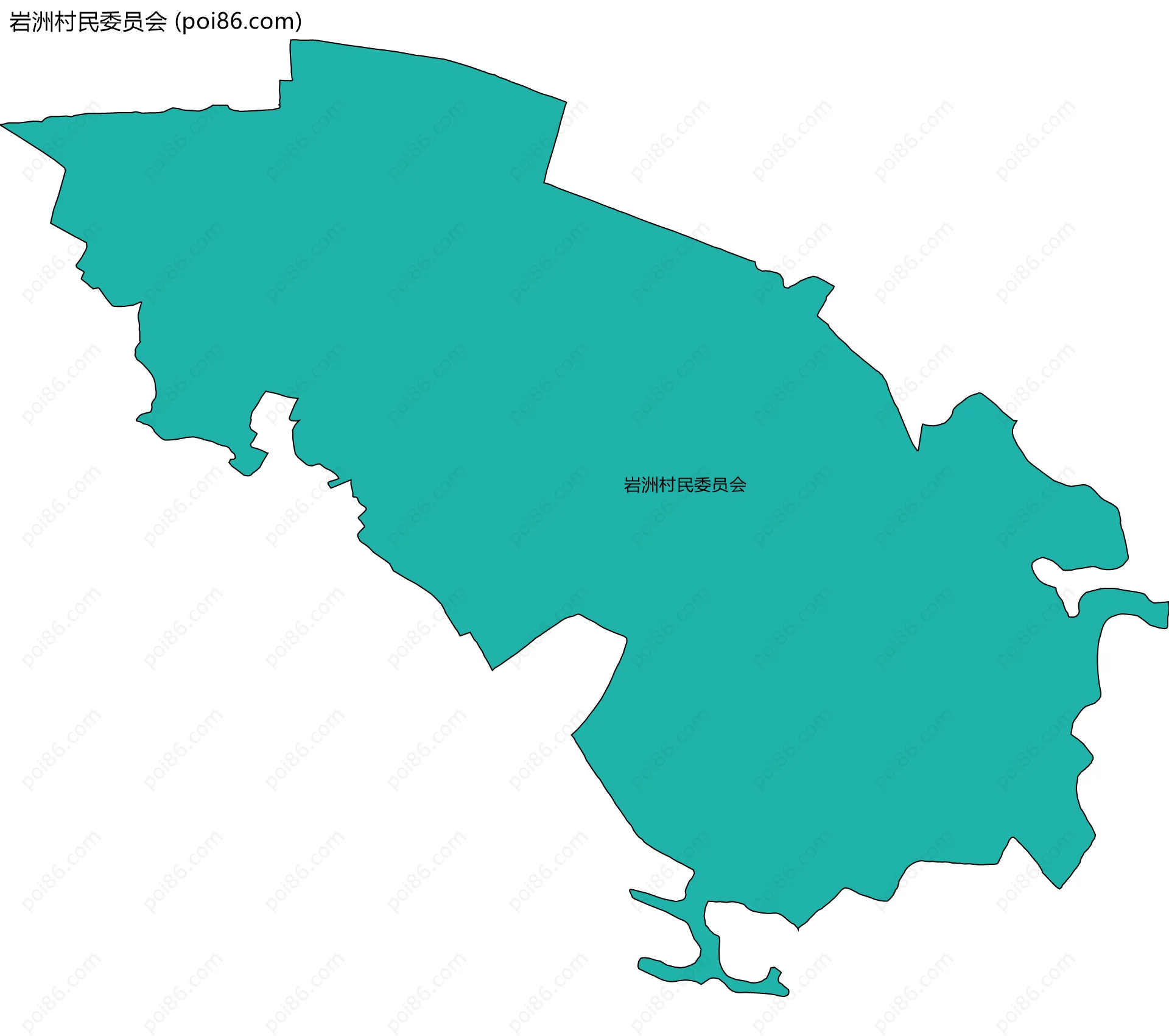 岩洲村民委员会边界地图