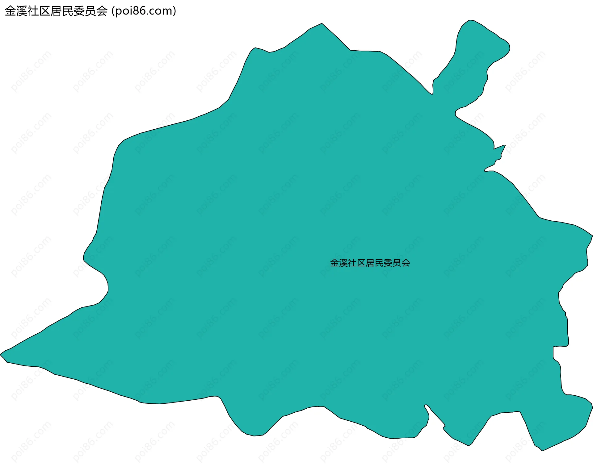 金溪社区居民委员会边界地图