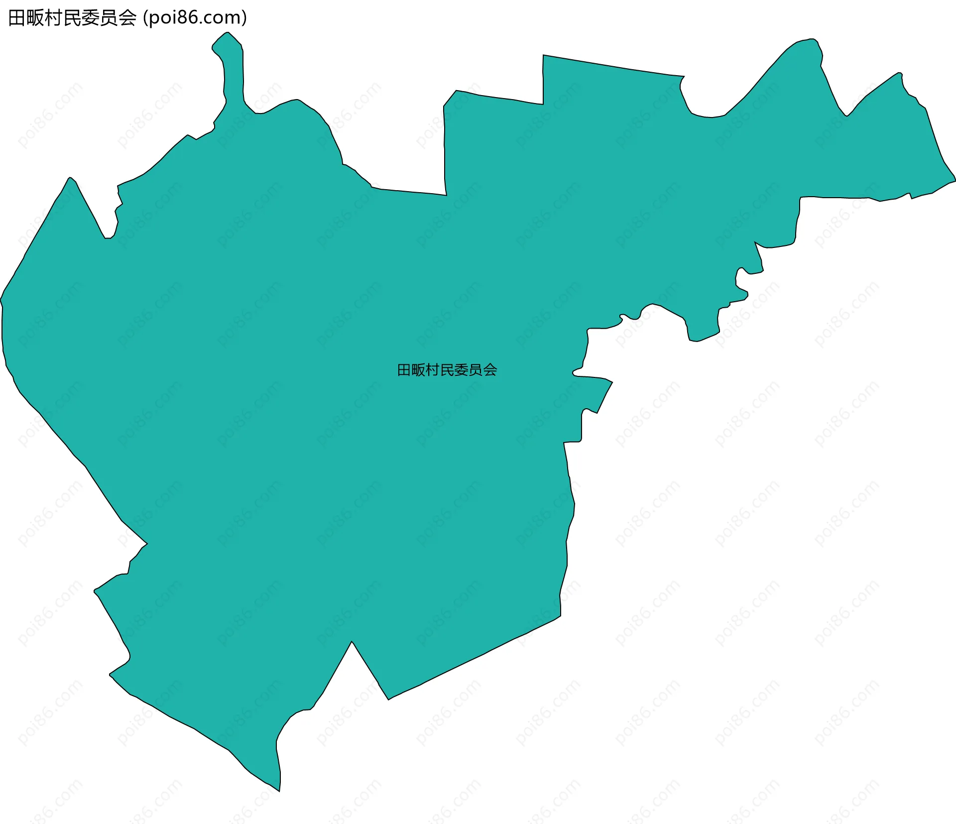 田畈村民委员会边界地图