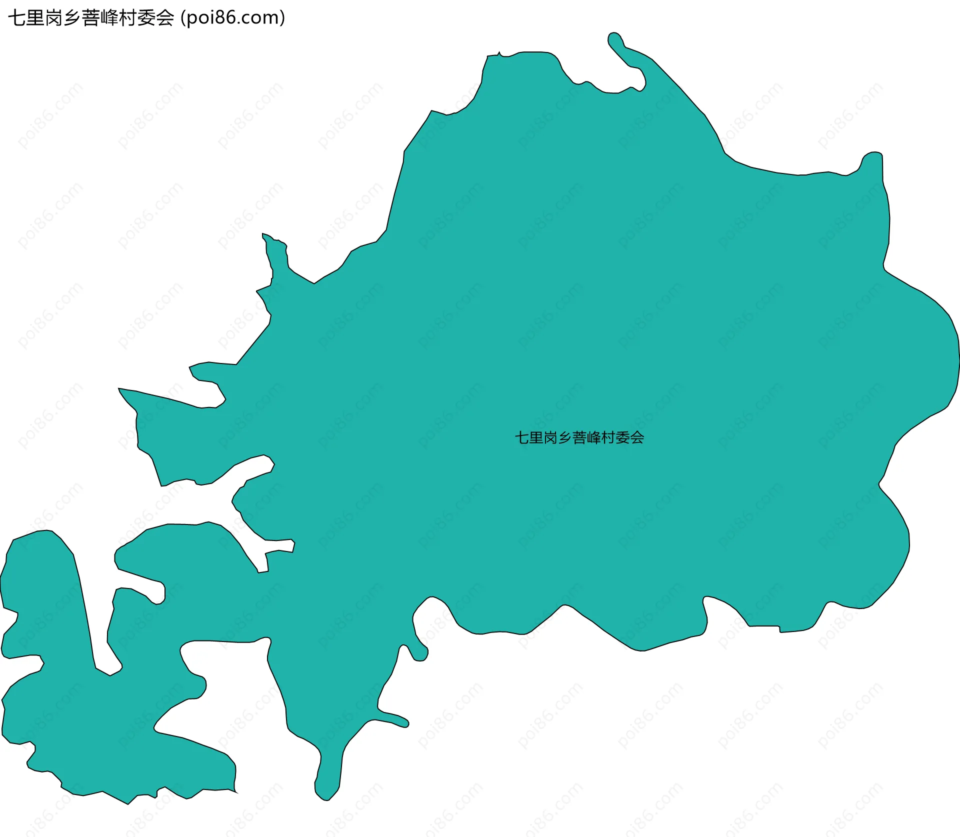 七里岗乡菩峰村委会边界地图