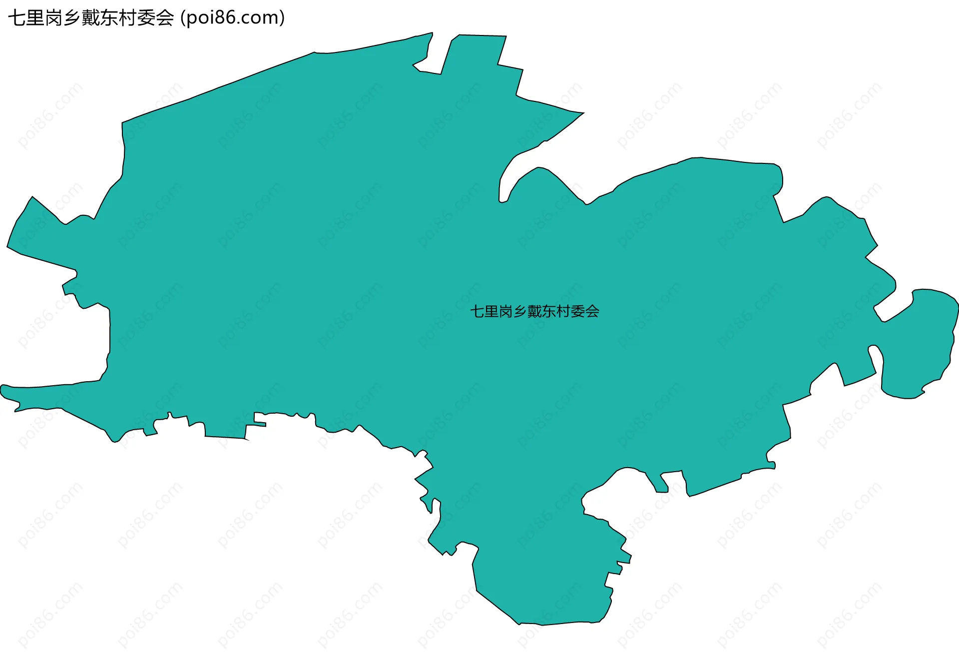 七里岗乡戴东村委会边界地图