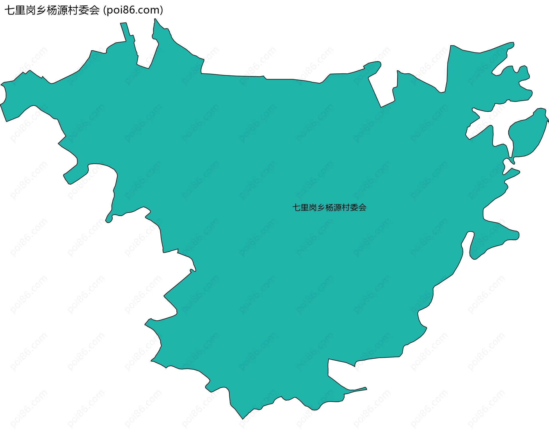 七里岗乡杨源村委会边界地图