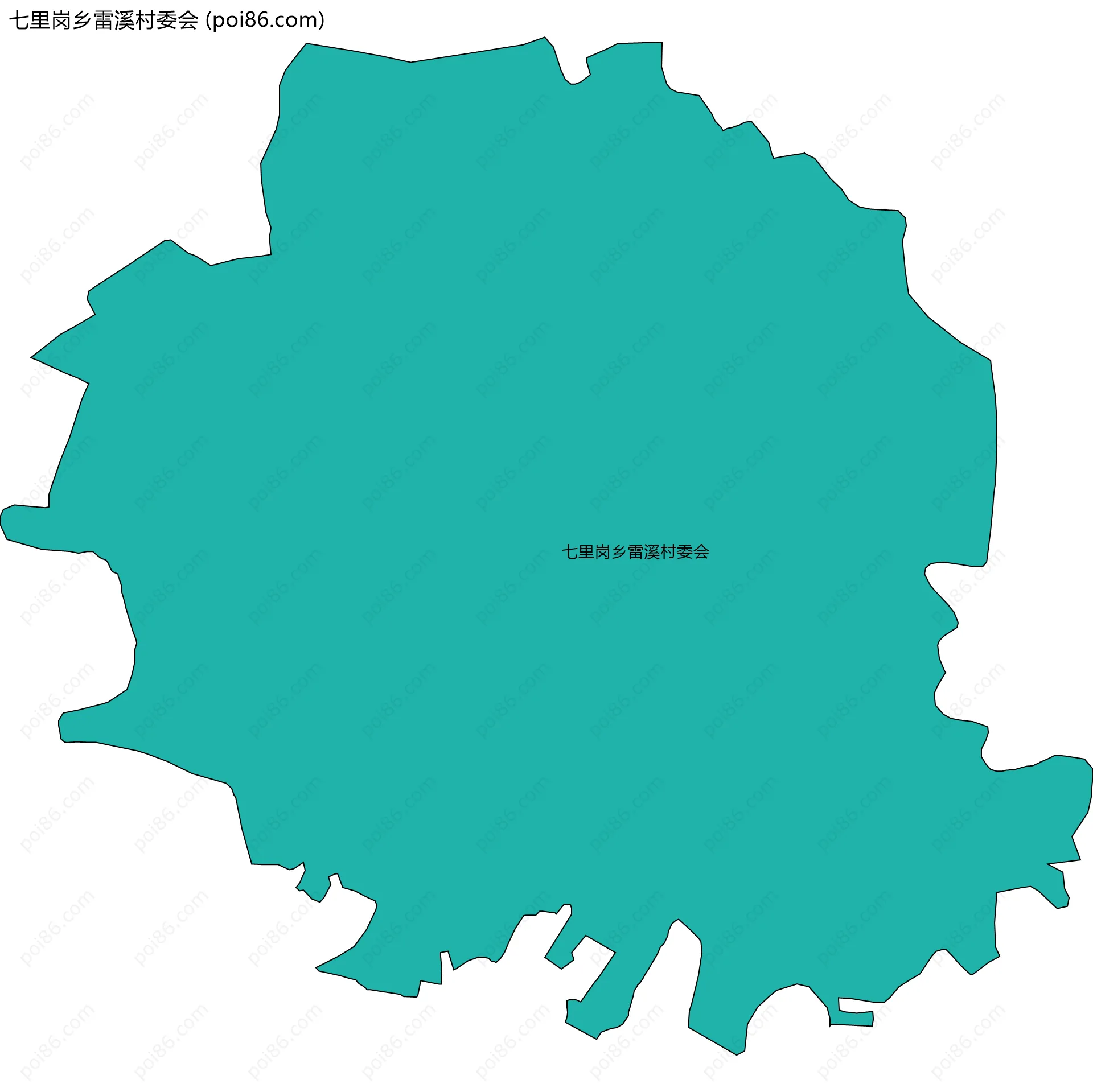 七里岗乡雷溪村委会边界地图