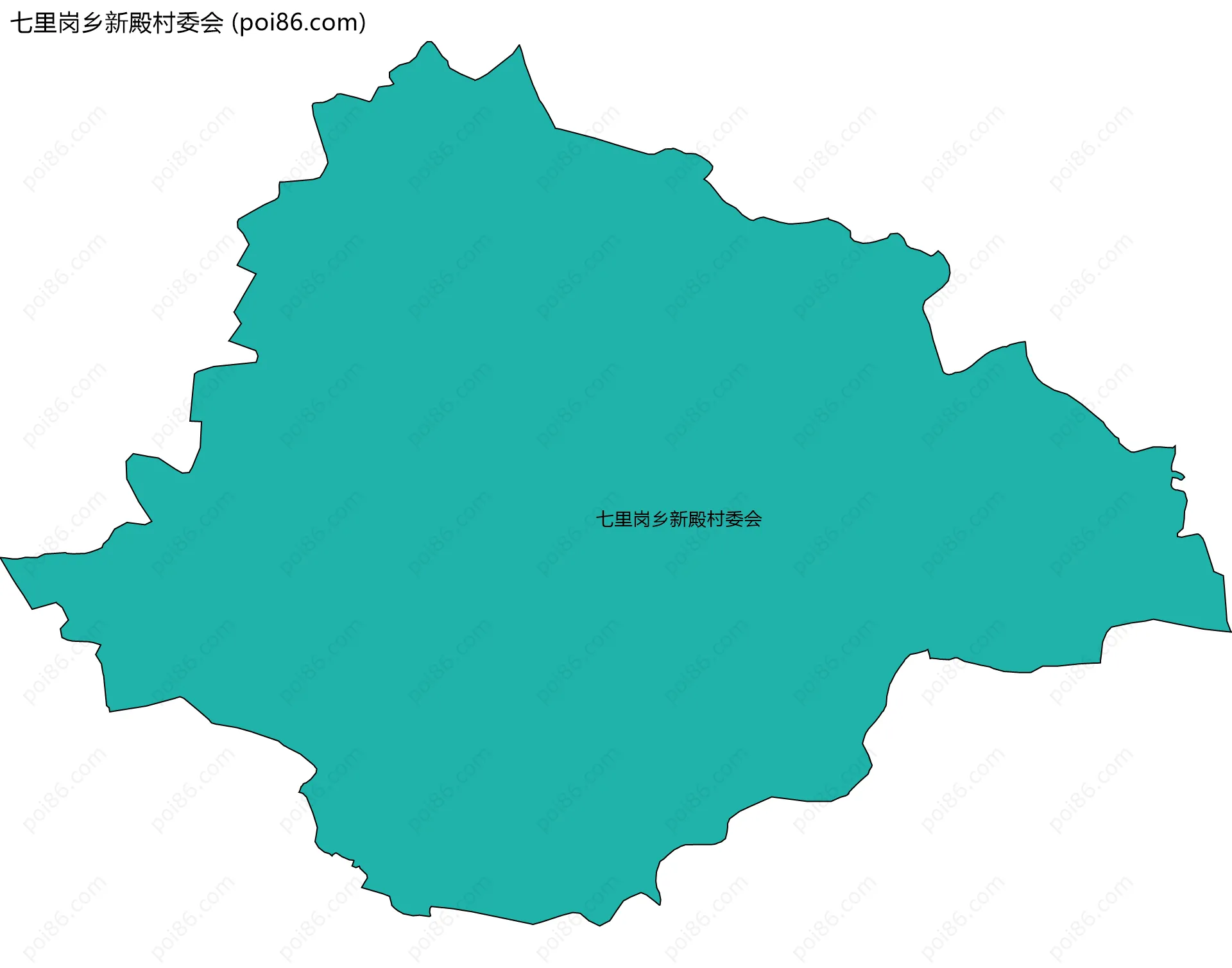 七里岗乡新殿村委会边界地图