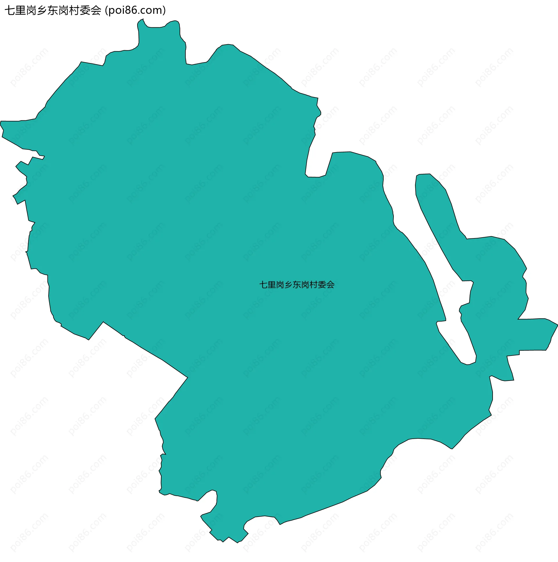 七里岗乡东岗村委会边界地图