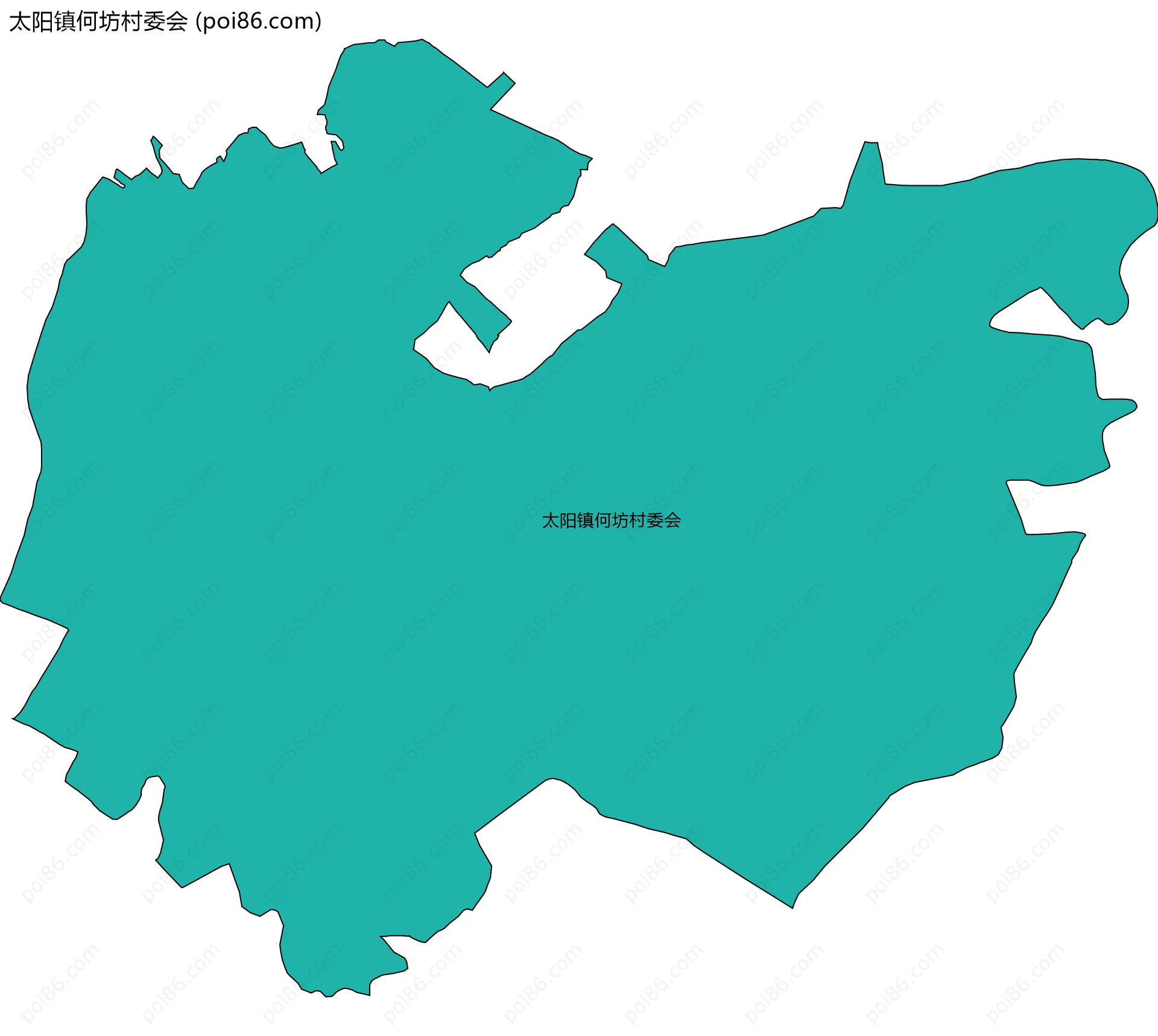 太阳镇何坊村委会边界地图
